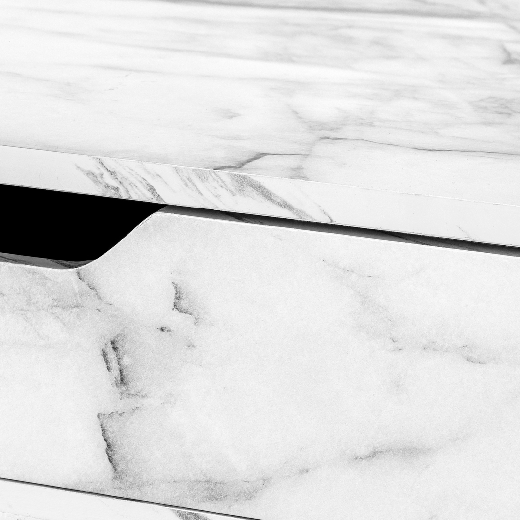 Rockmart White Marble Desk - Thumbnail - Image 7