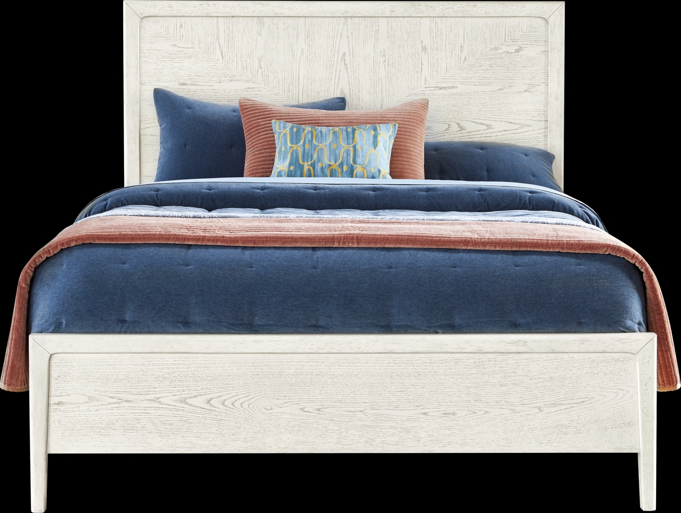 Rockport White 5 Pc King Panel Bedroom - Thumbnail - Image 2