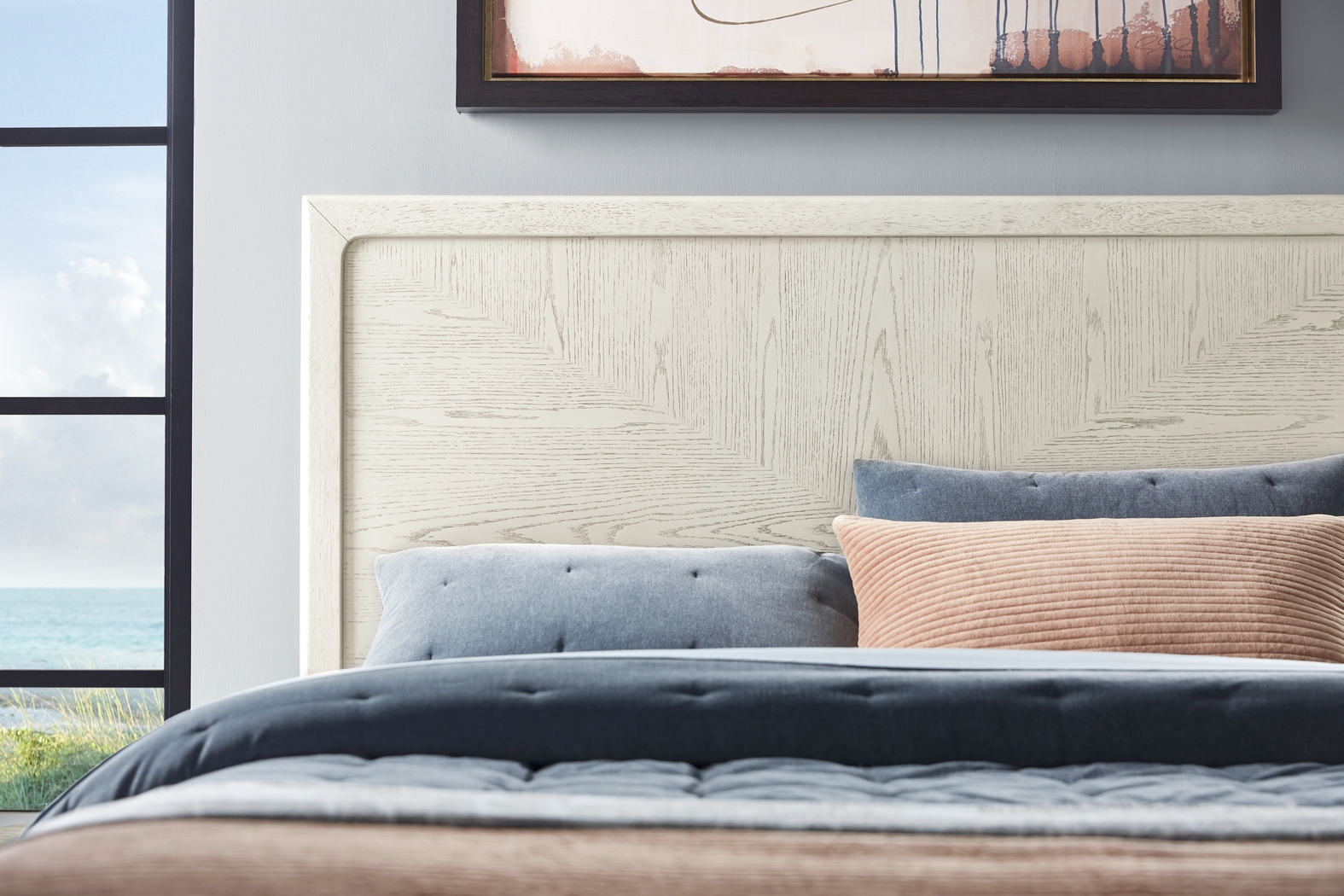 Rockport White 3 Pc Queen Panel Bed - Thumbnail - Image 3