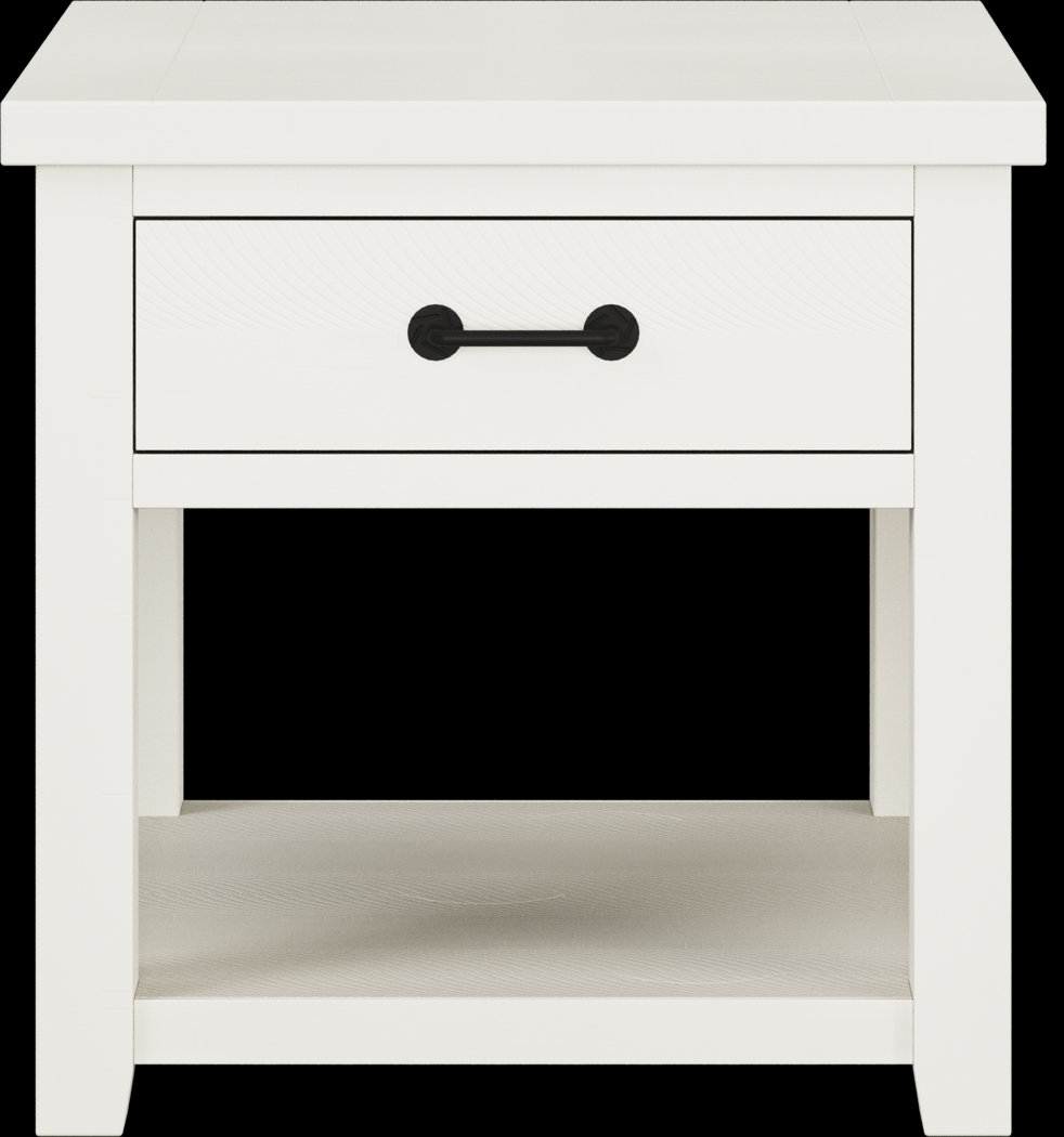 Rocky Creek White End Table - Thumbnail - Image 2