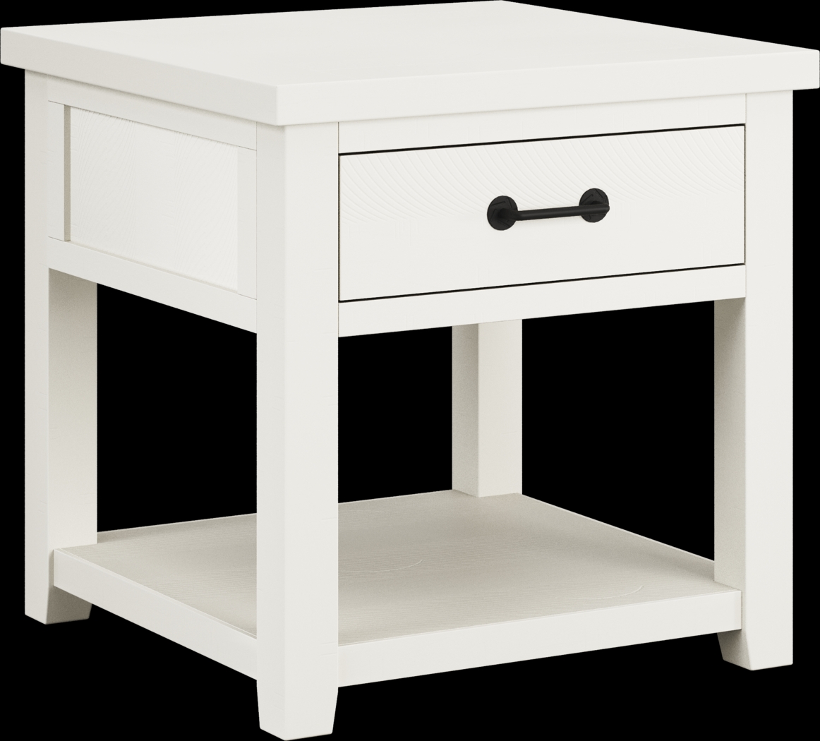 Rocky Creek White End Table - Thumbnail - Image 1