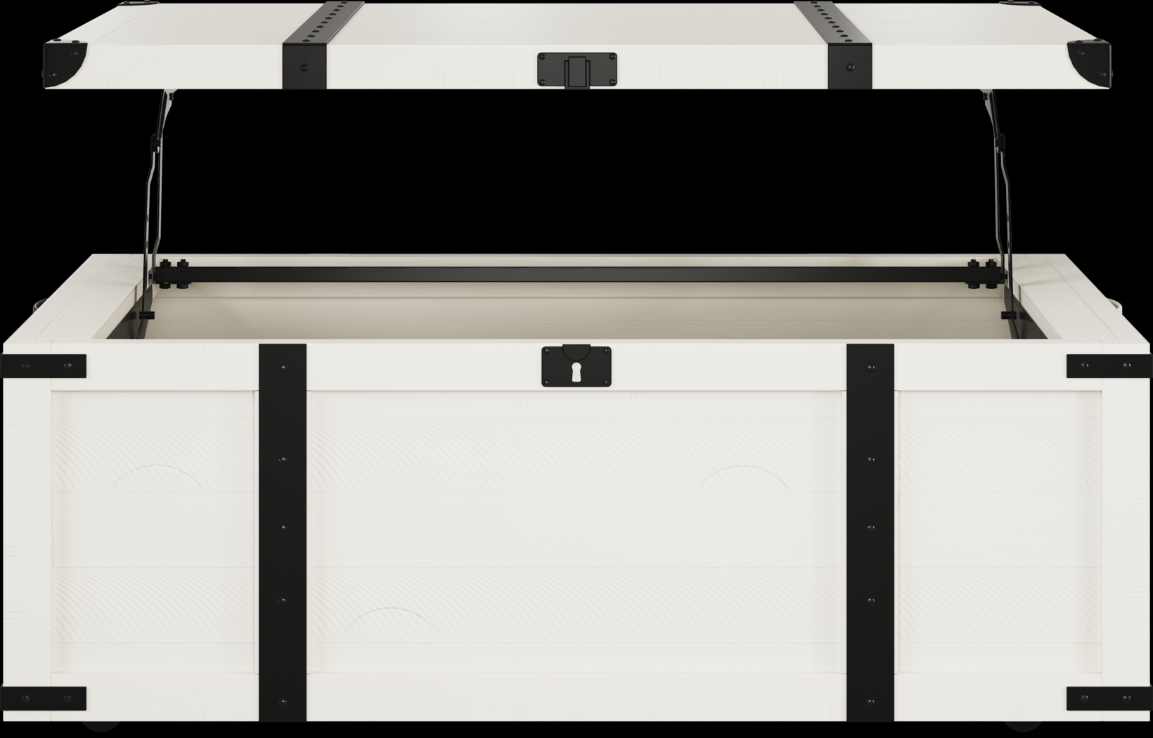 Rocky Creek White Storage Cocktail Table - Thumbnail - Image 4