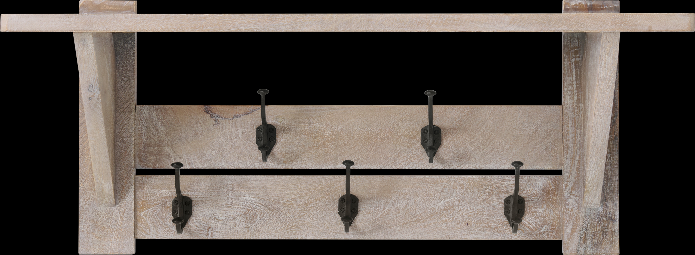 Roderock Brown Bench and Coat Hook, Set of 2 - Thumbnail - Image 7