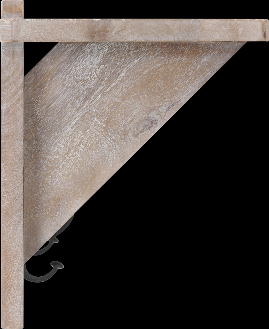 Roderock Brown Coat Hook with Shelf - Thumbnail - Image 6