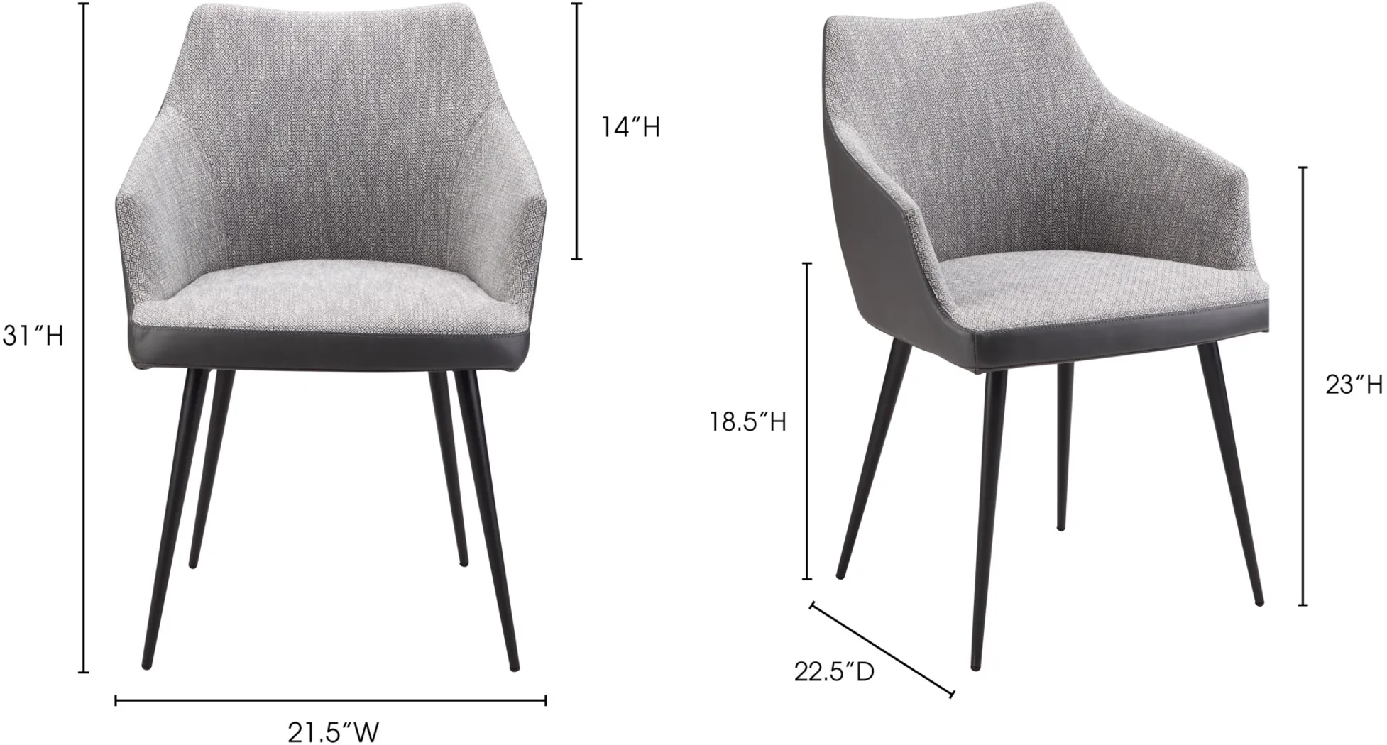 Roffe Gray Arm Chair - Thumbnail - Image 4
