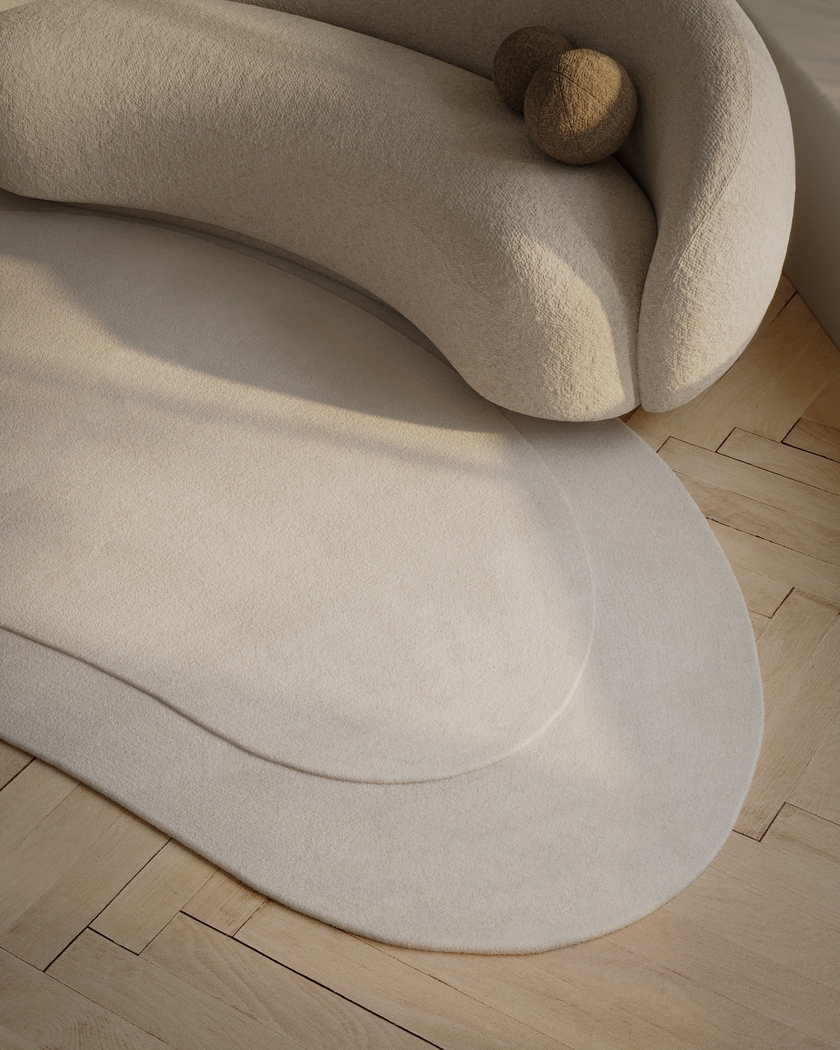 Roffinne Ivory 6' x 9' Oval Rug - Thumbnail - Image 4