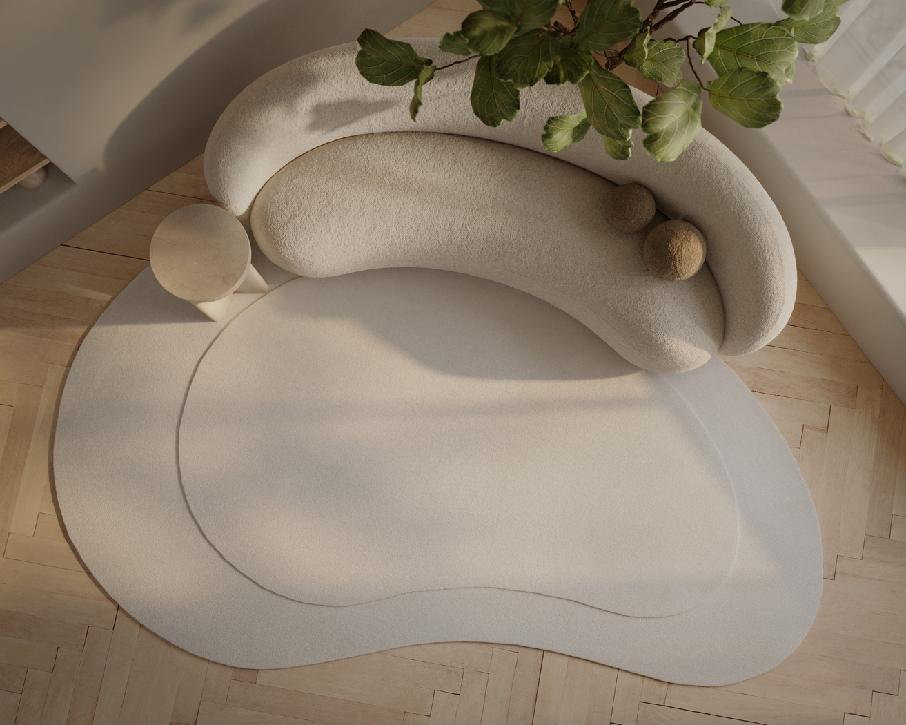 Roffinne Ivory 7'3 x 11' Oval Rug - Thumbnail - Image 9