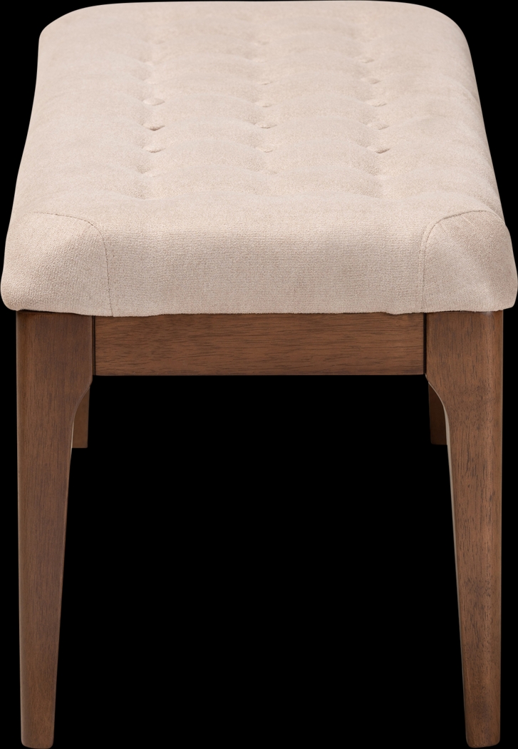 Rofini Beige Dining Bench - Thumbnail - Image 4