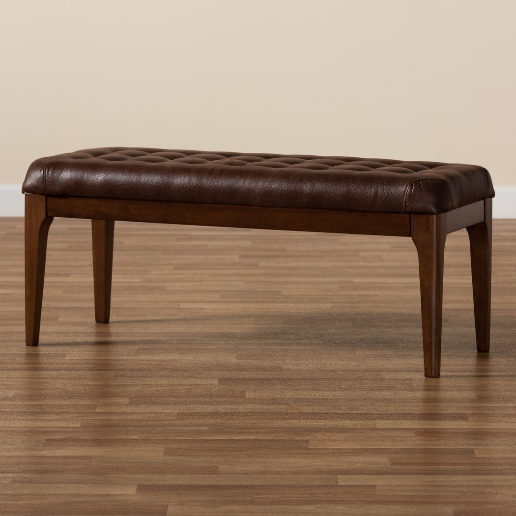 Rofini Brown Dining Bench - Thumbnail - Image 7