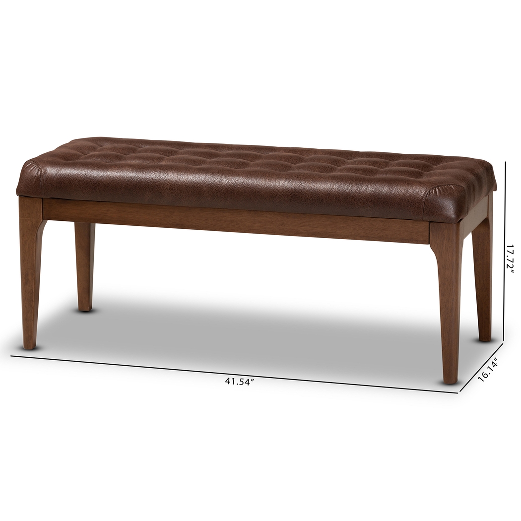 Rofini Brown Dining Bench - Thumbnail - Image 8