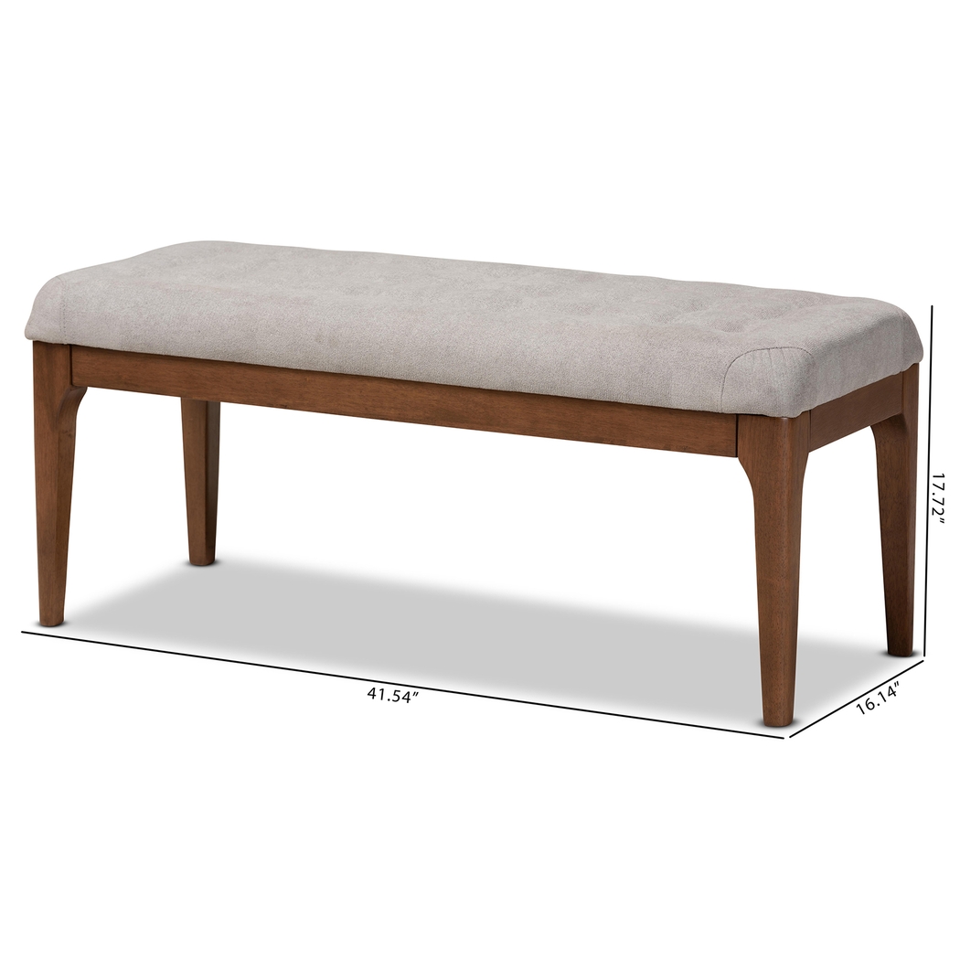 Rofini Gray Dining Bench - Thumbnail - Image 8