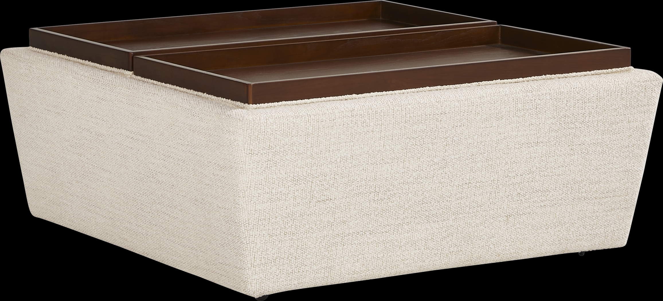 Rogan Place Off-White Storage Ottoman - Thumbnail - Image 4