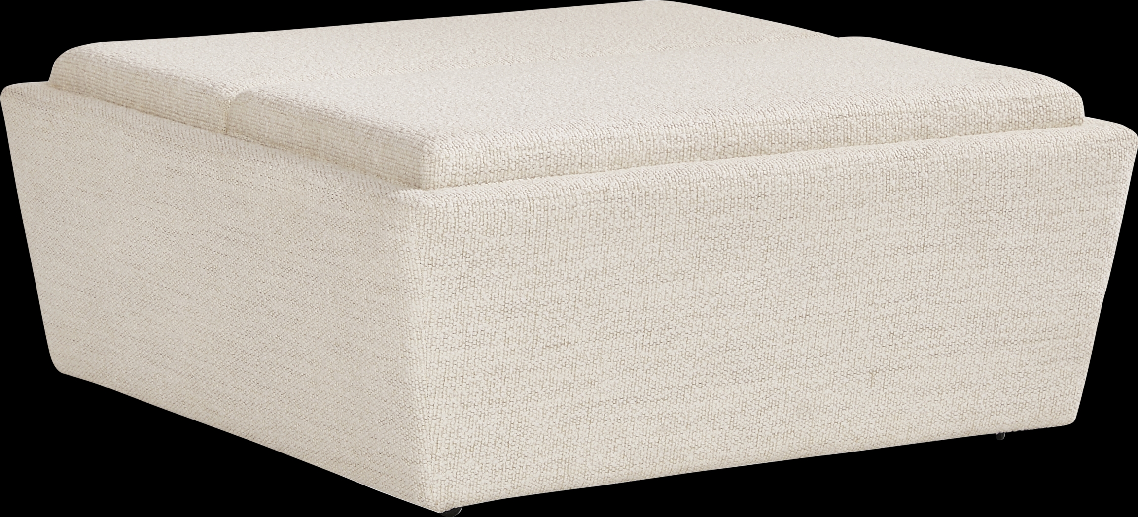 Rogan Place Off-White Storage Ottoman - Thumbnail - Image 1