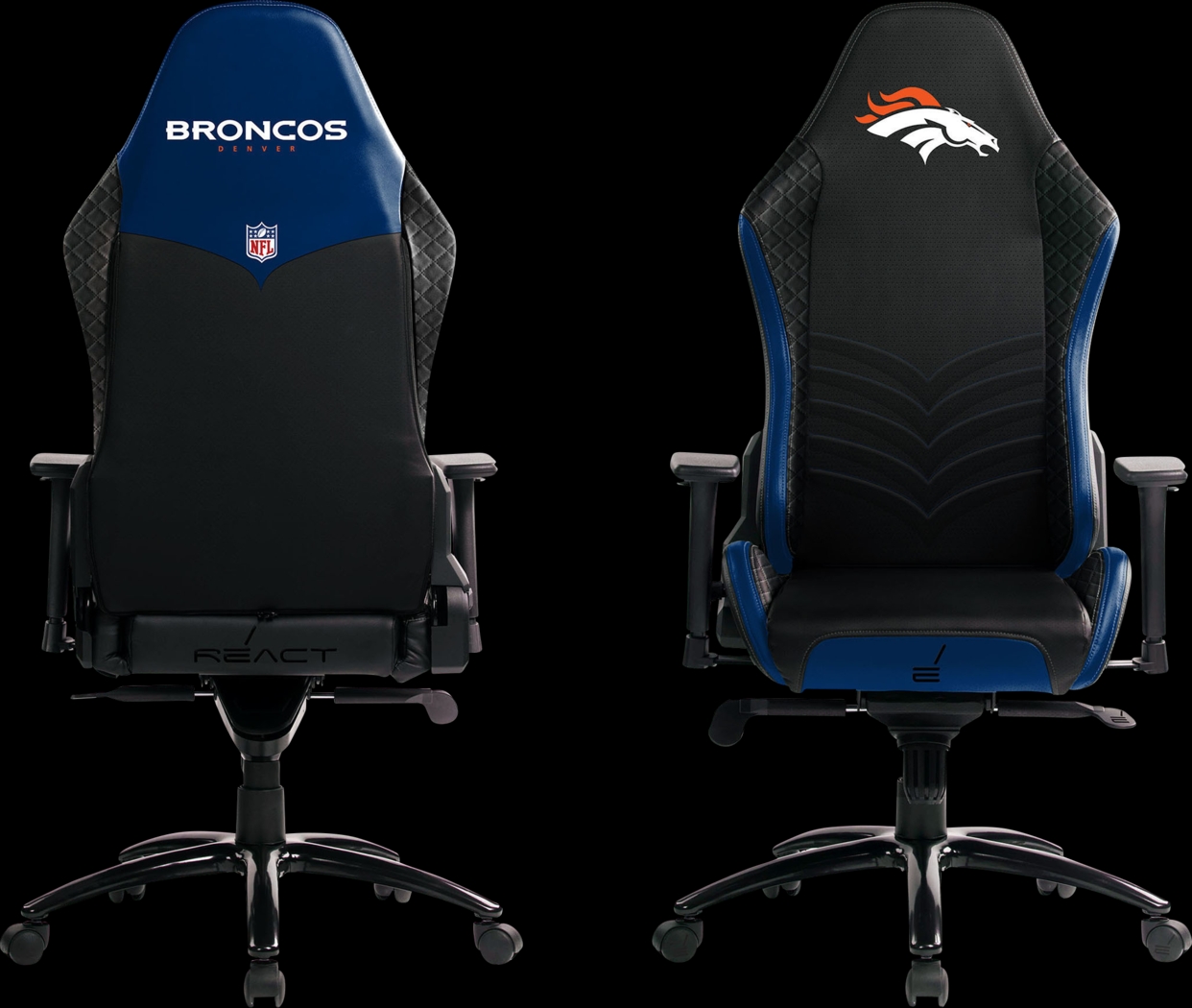 Roguelike NFL Denver Broncos Blue Gaming Chair - Thumbnail - Image 3