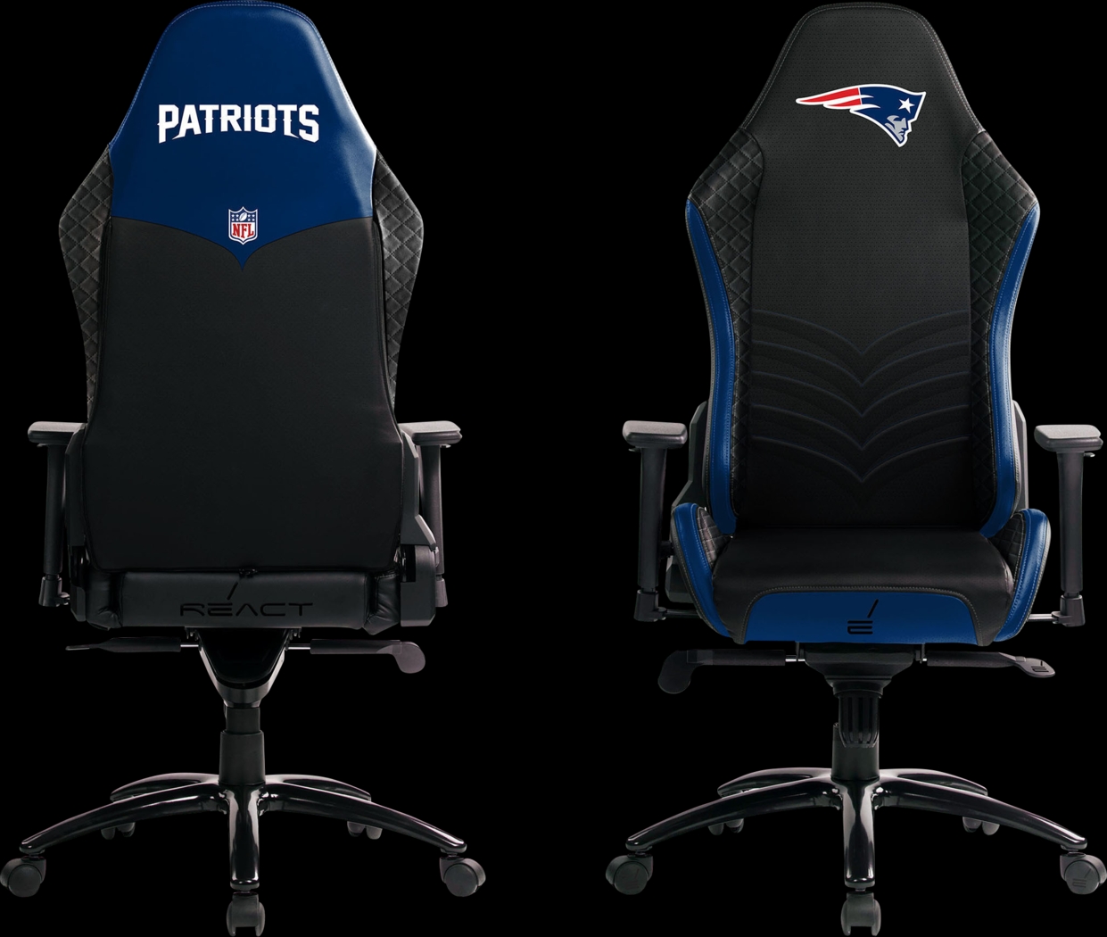 Roguelike NFL New England Patriots Blue Gaming Chair - Thumbnail - Image 3