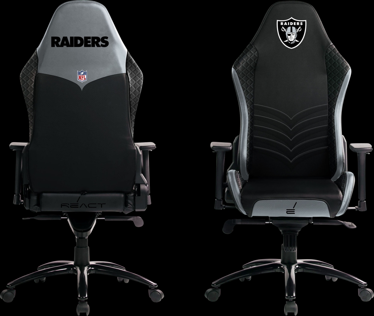 Roguelike NFL Oakland Raiders Gray Gaming Chair - Thumbnail - Image 3