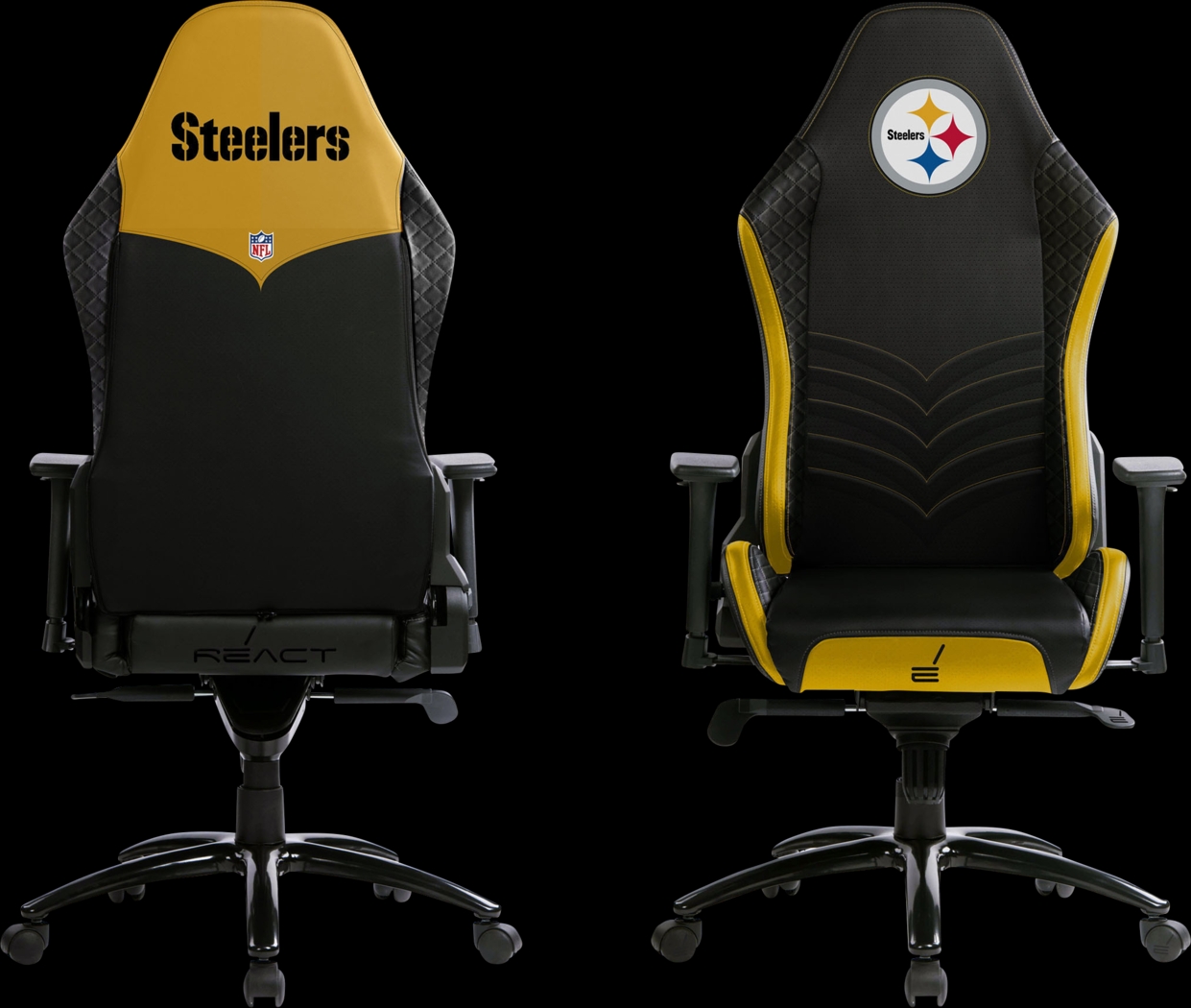 Roguelike NFL Pittsburgh Steelers Yellow Gaming Chair - Thumbnail - Image 3