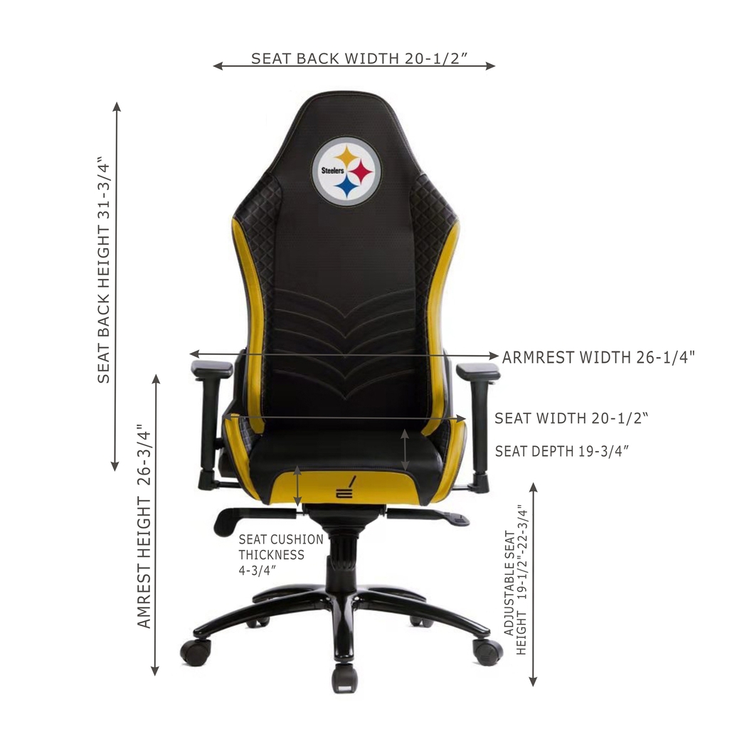 Roguelike NFL Pittsburgh Steelers Yellow Gaming Chair - Thumbnail - Image 4
