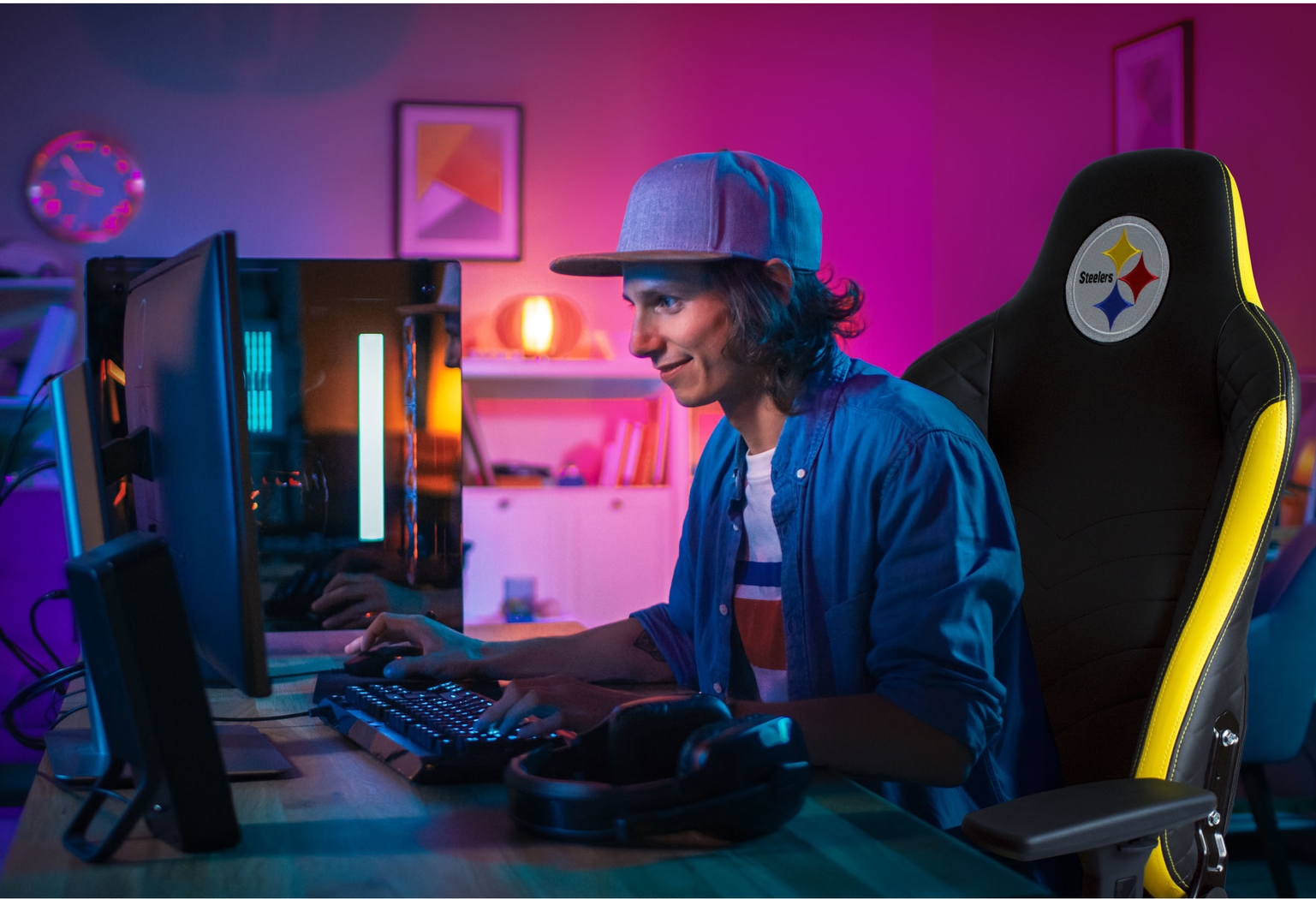 Roguelike NFL Pittsburgh Steelers Yellow Gaming Chair - Thumbnail - Image 6