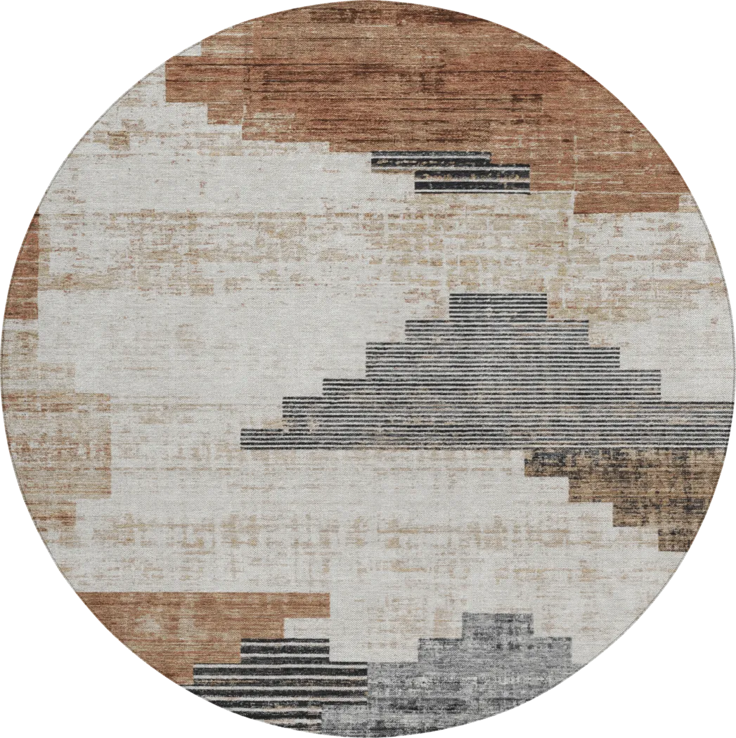 Rohan Beige 8' Round Rug - Thumbnail - Image 1