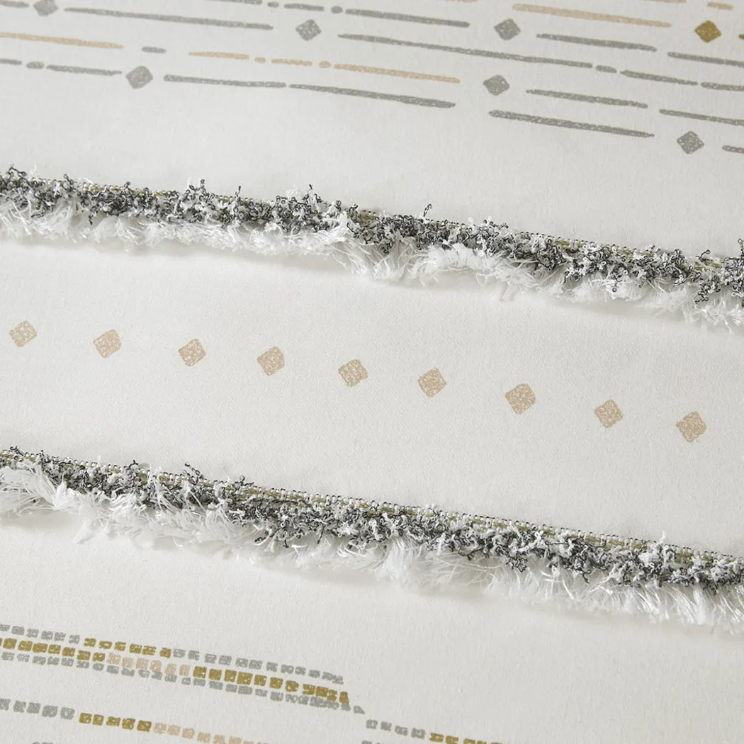 Rohret  White 3 Pc King/Cal King Duvet Set - Thumbnail - Image 5