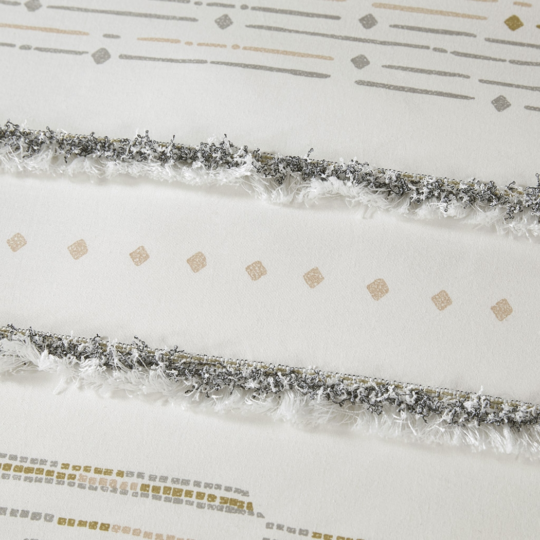 Rohret White Gray 3 Pc King/California King Comforter Set - Thumbnail - Image 7