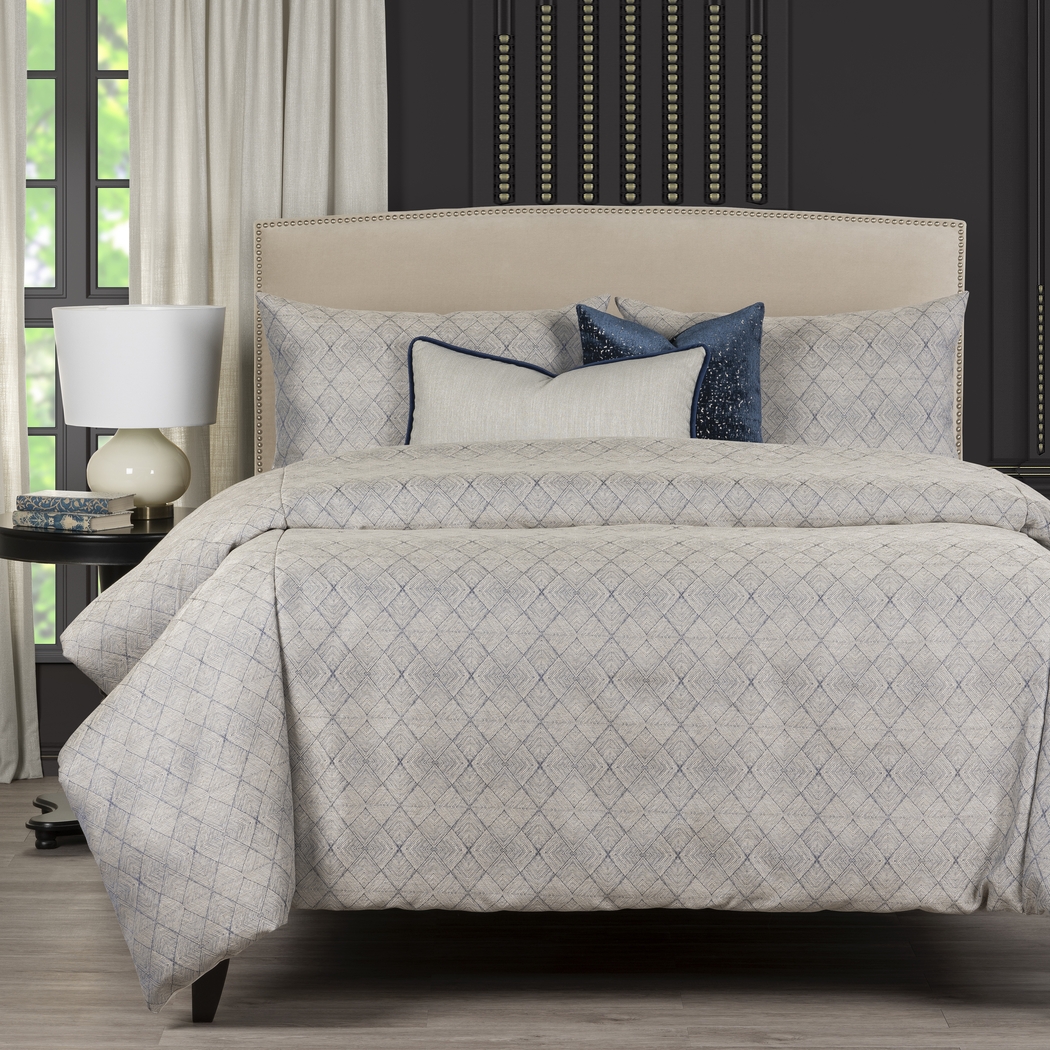 Romeiser Blue 6pc Queen Duvet Cover Set - Thumbnail - Image 2