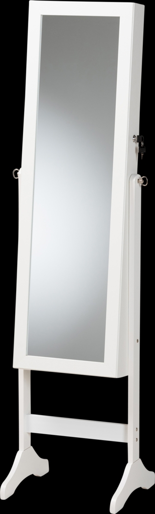 Romerly White Cheval Jewelry Armoire - Thumbnail - Image 1