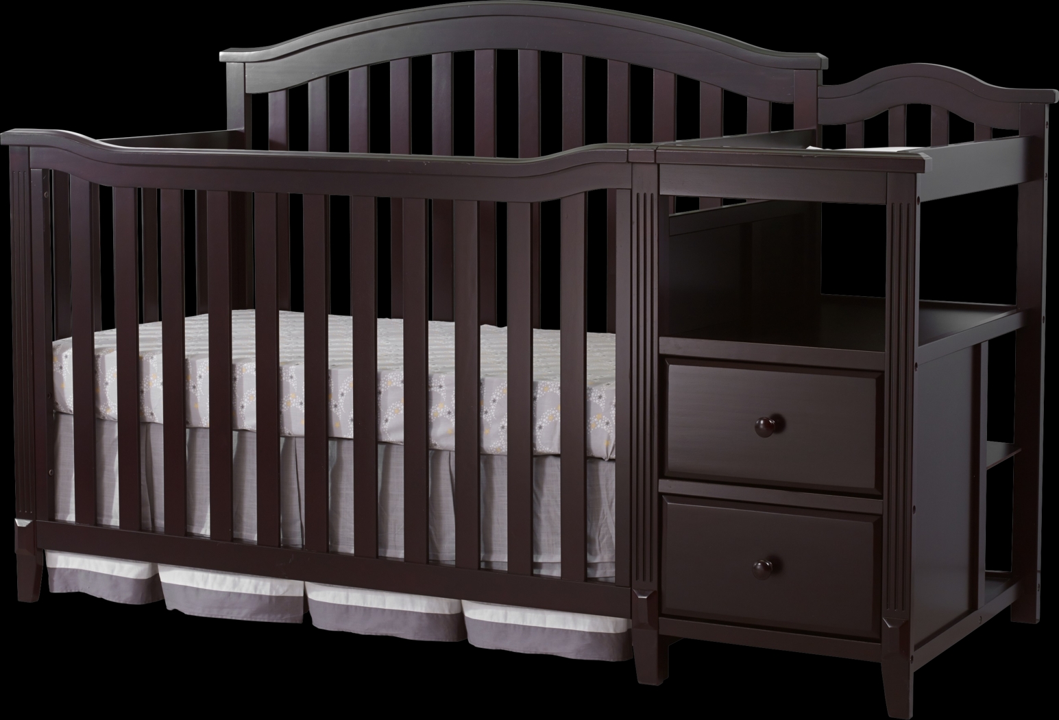 Ronja Brown Crib with Changer - Thumbnail - Image 1