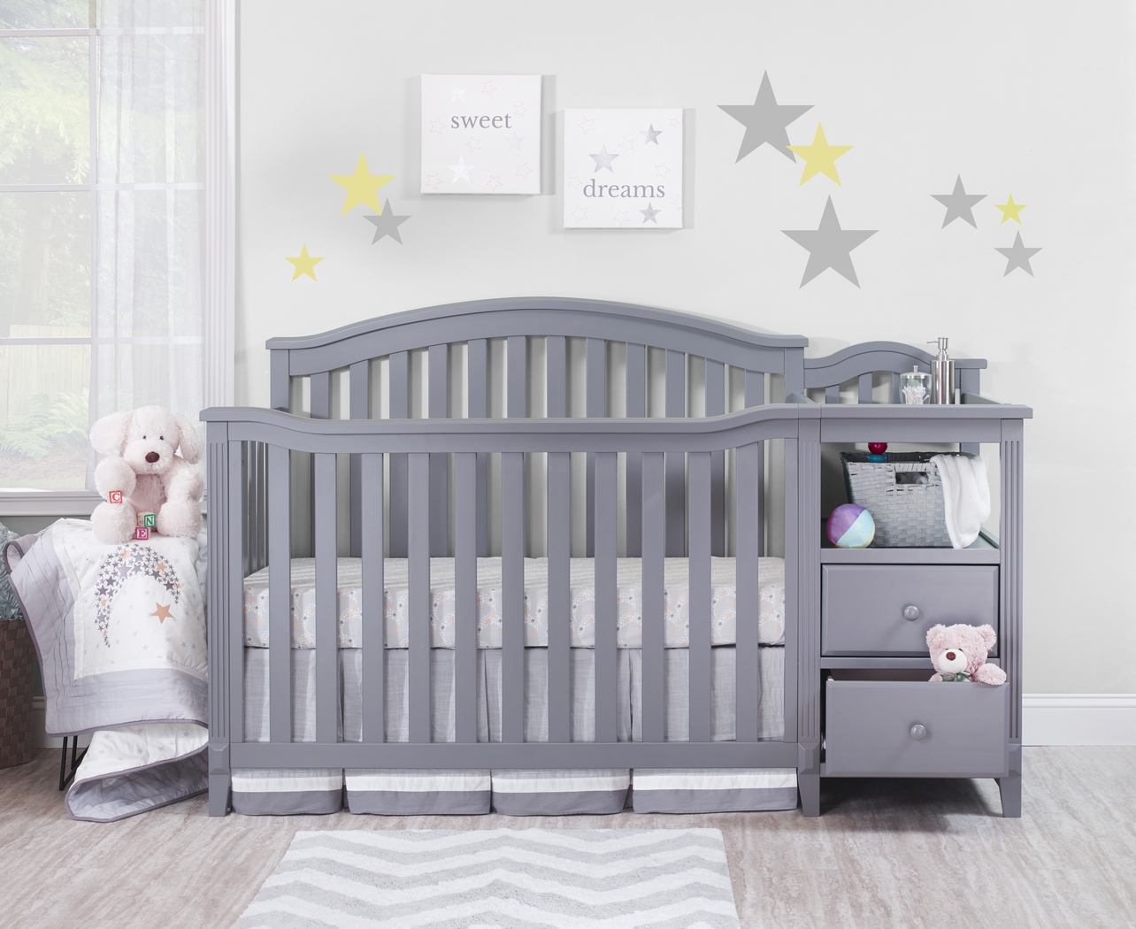 Ronja Gray Crib with Changer - Thumbnail - Image 2
