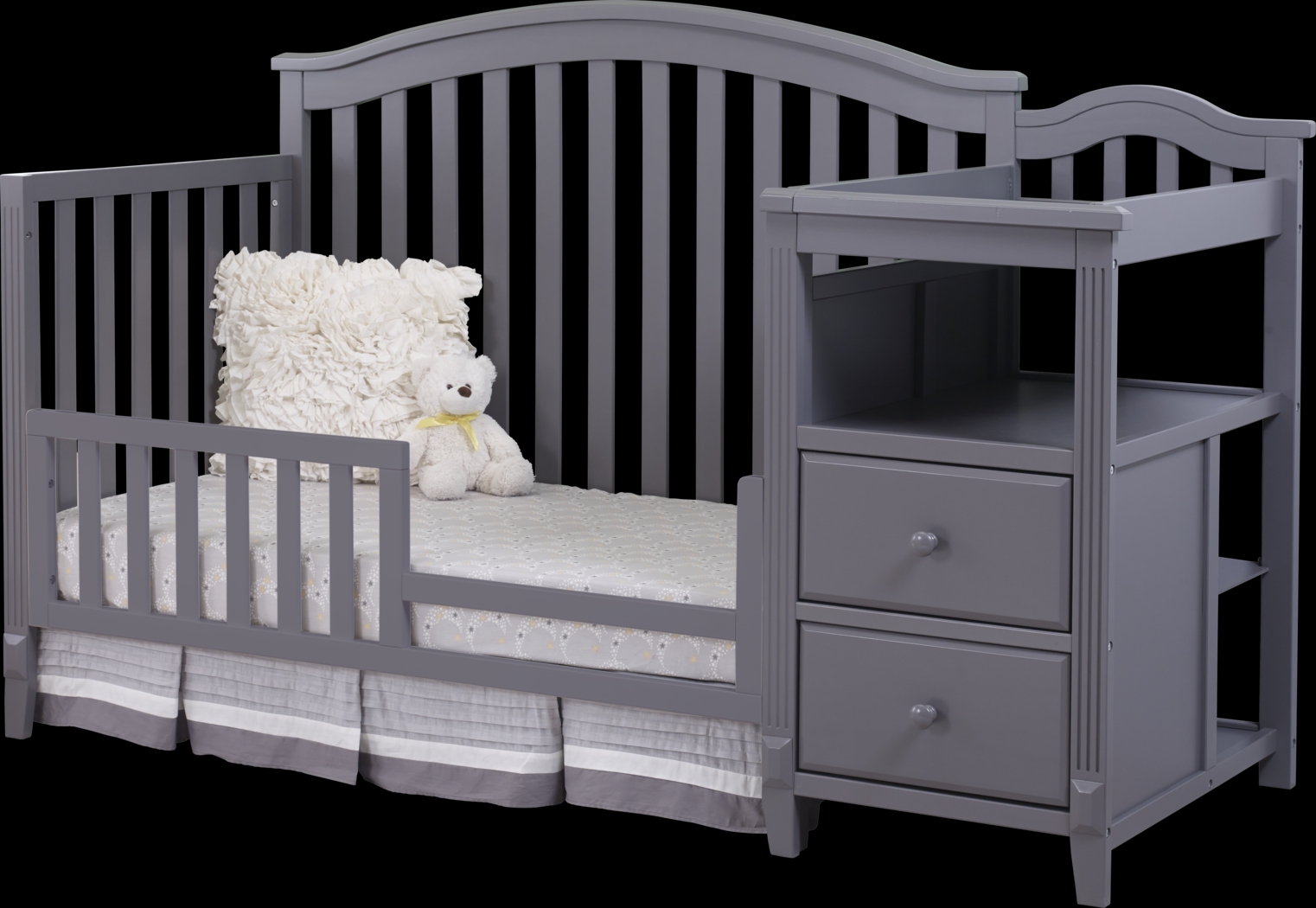 Ronja Gray Crib with Changer - Thumbnail - Image 3
