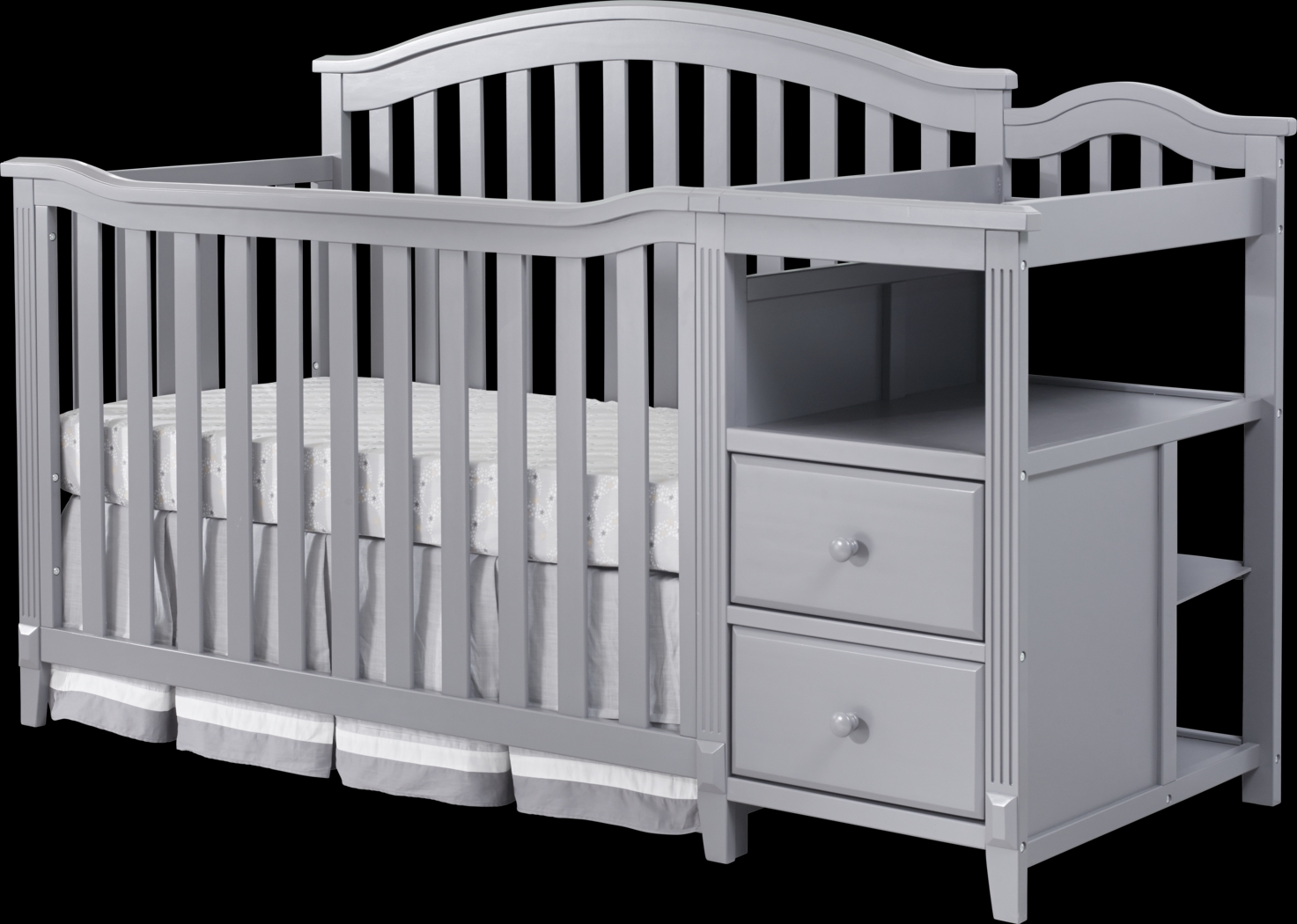 Ronja Gray Crib with Changer - Thumbnail - Image 1