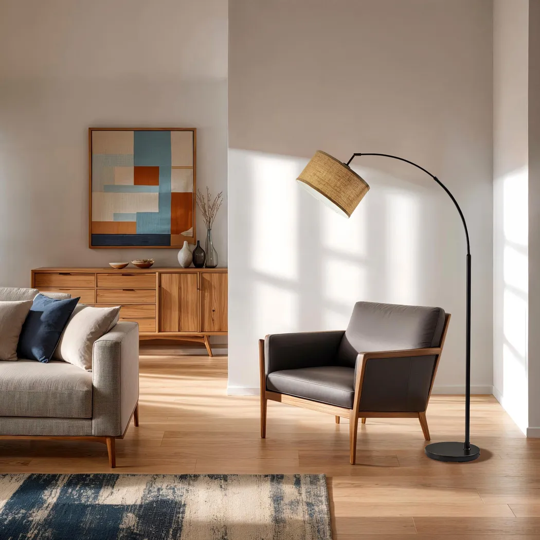 Rooke Brown Floor Lamp - Thumbnail - Image 4