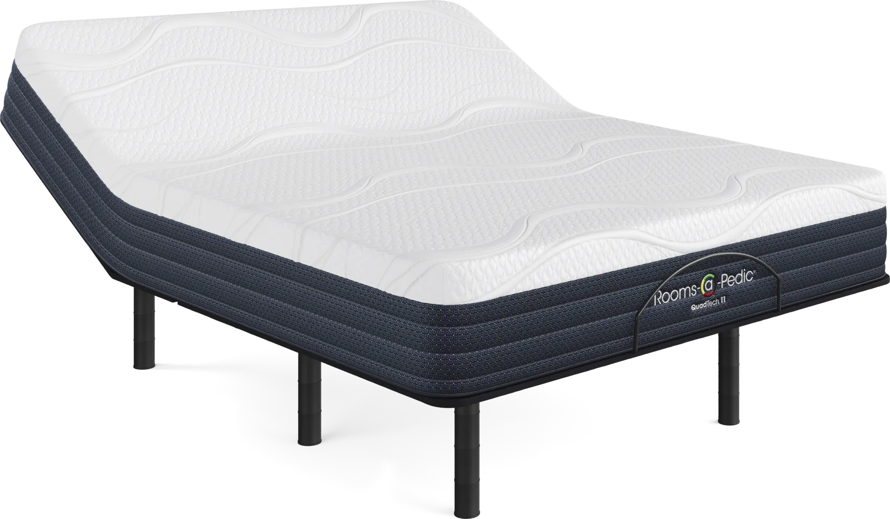 Rooms-a-Pedic QuadTech 11 Queen Mattress with Head Up Only Base - Thumbnail - Image 1