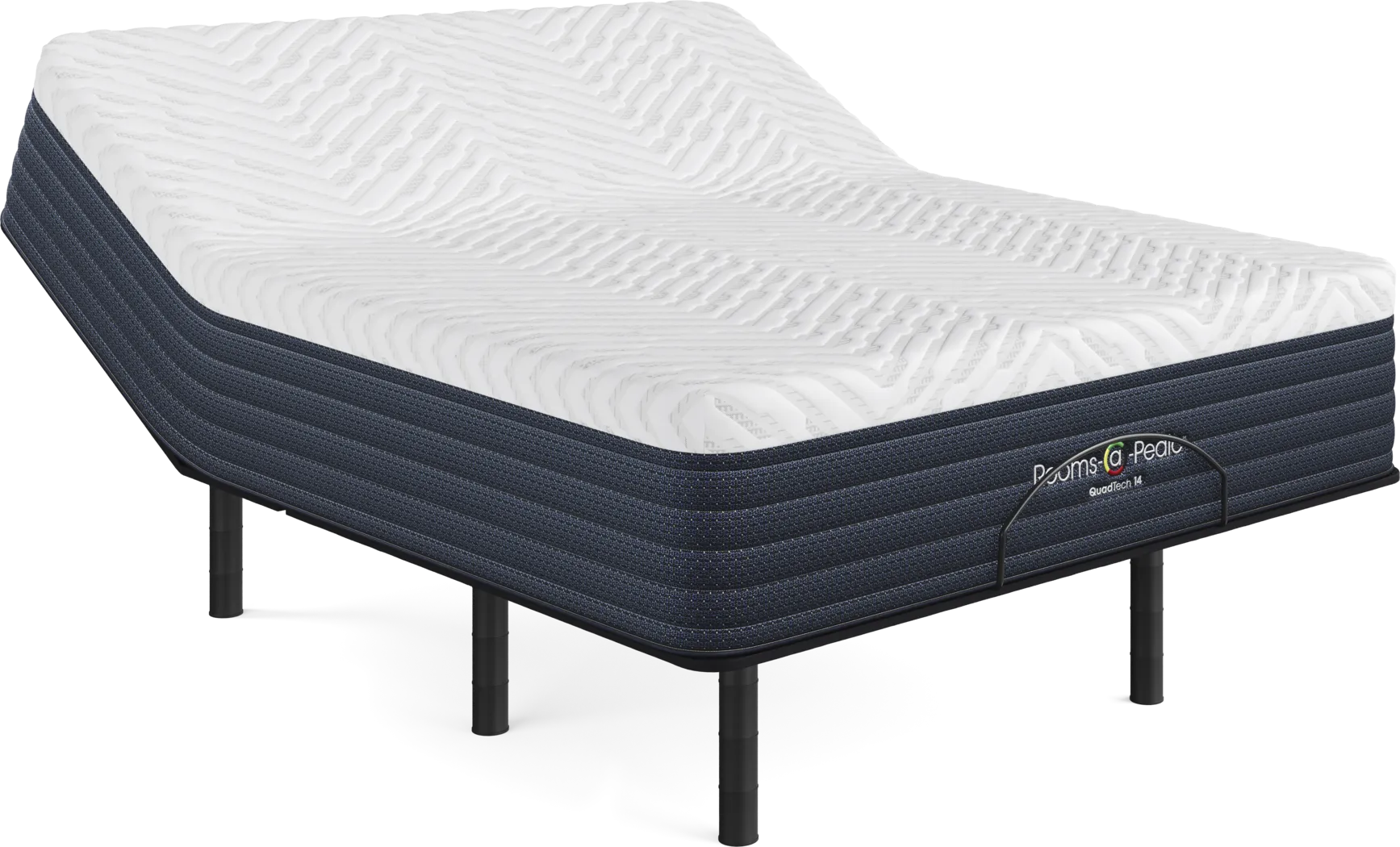 Rooms-a-Pedic QuadTech 14 Queen Mattress with Head Up Only Base - Thumbnail - Image 1