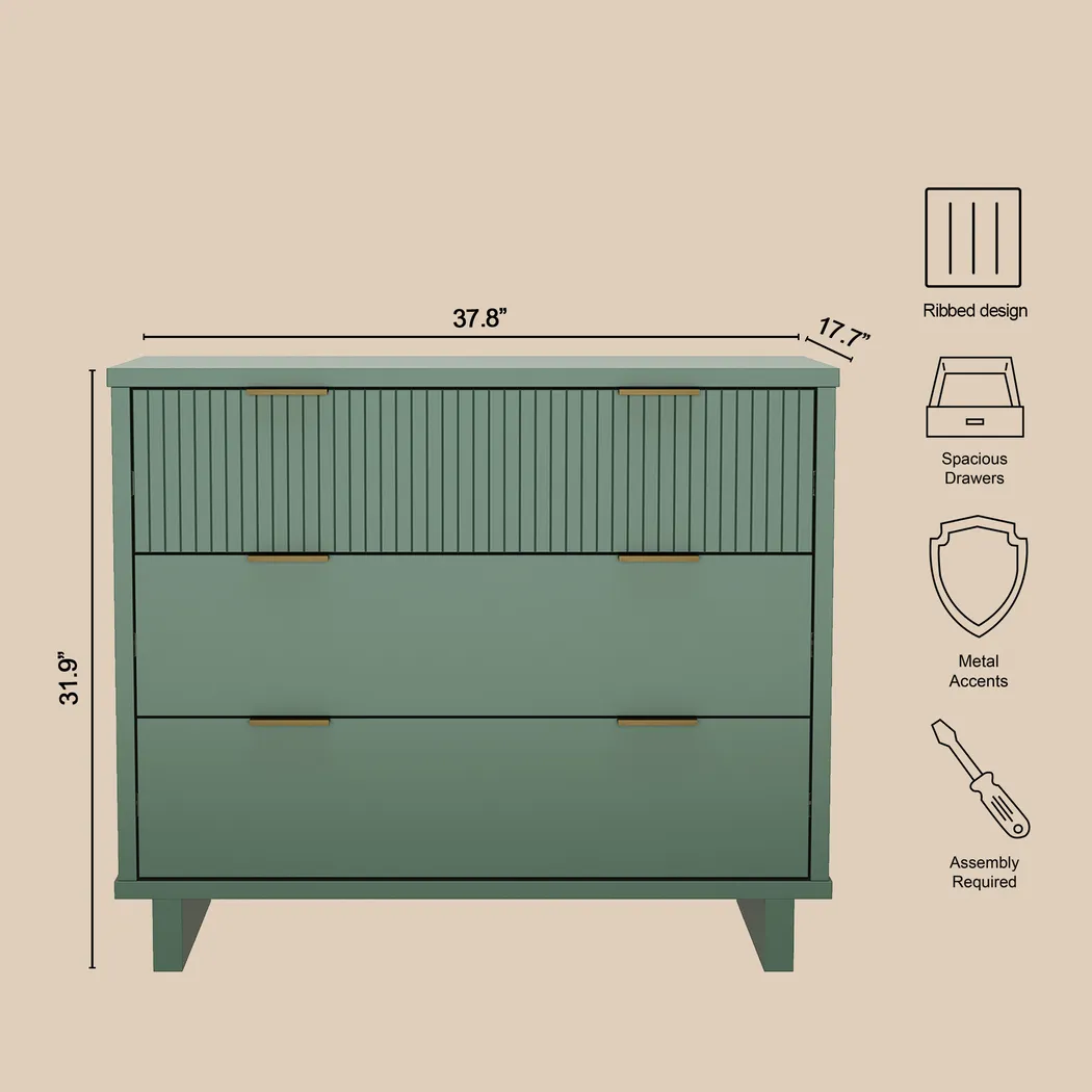 Rorda Sage Green Dresser - Thumbnail - Image 4