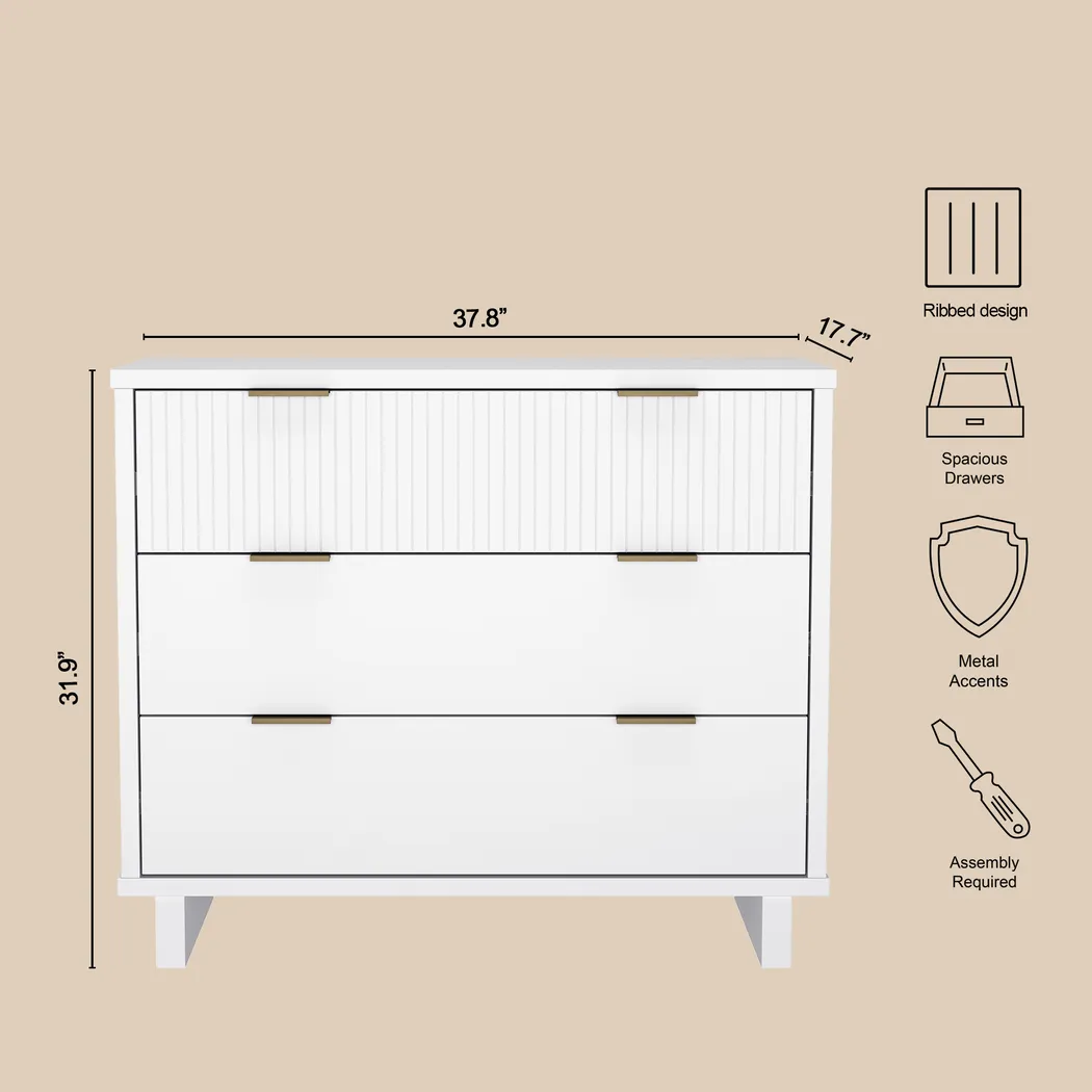 Rorda White Dresser - Thumbnail - Image 6