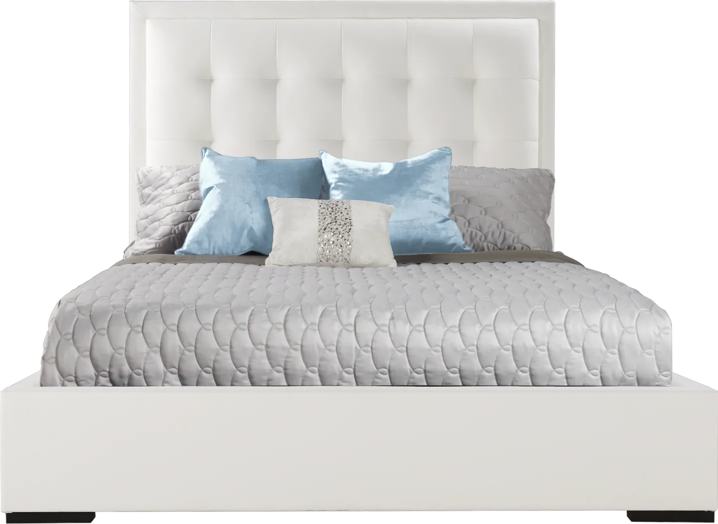 Rosalia White 3 Pc King Bed - Thumbnail - Image 1