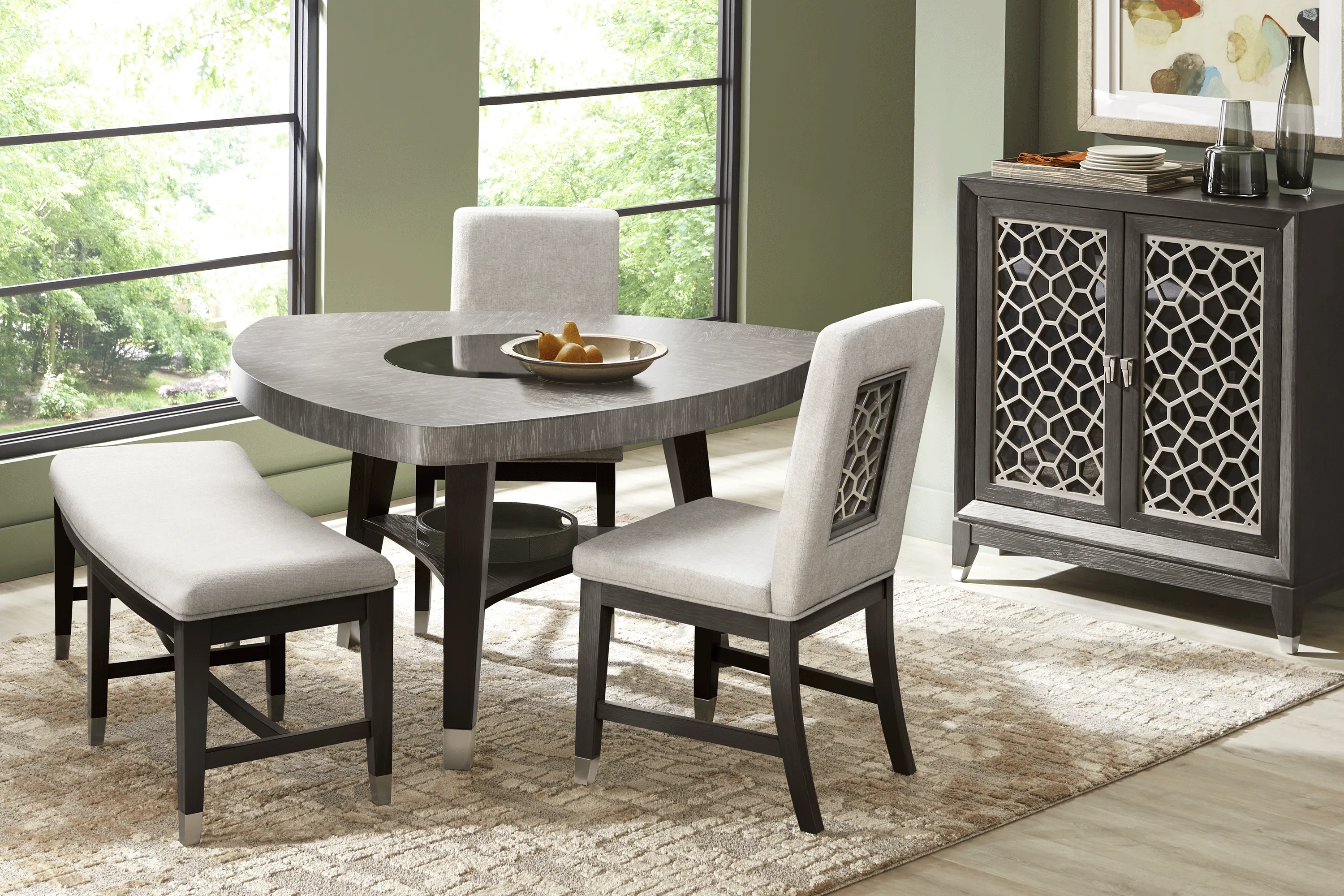 Rosalie Espresso 4 Pc Dining Room - Thumbnail - Image 1