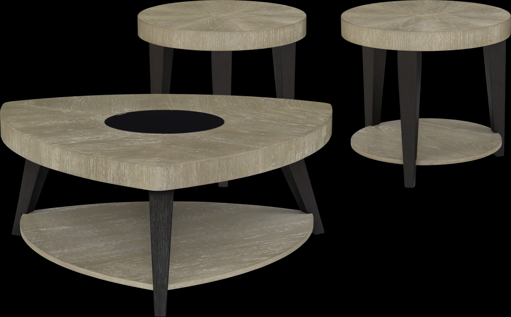 Rosalie Gray 3 Pc Table Set - Thumbnail - Image 1