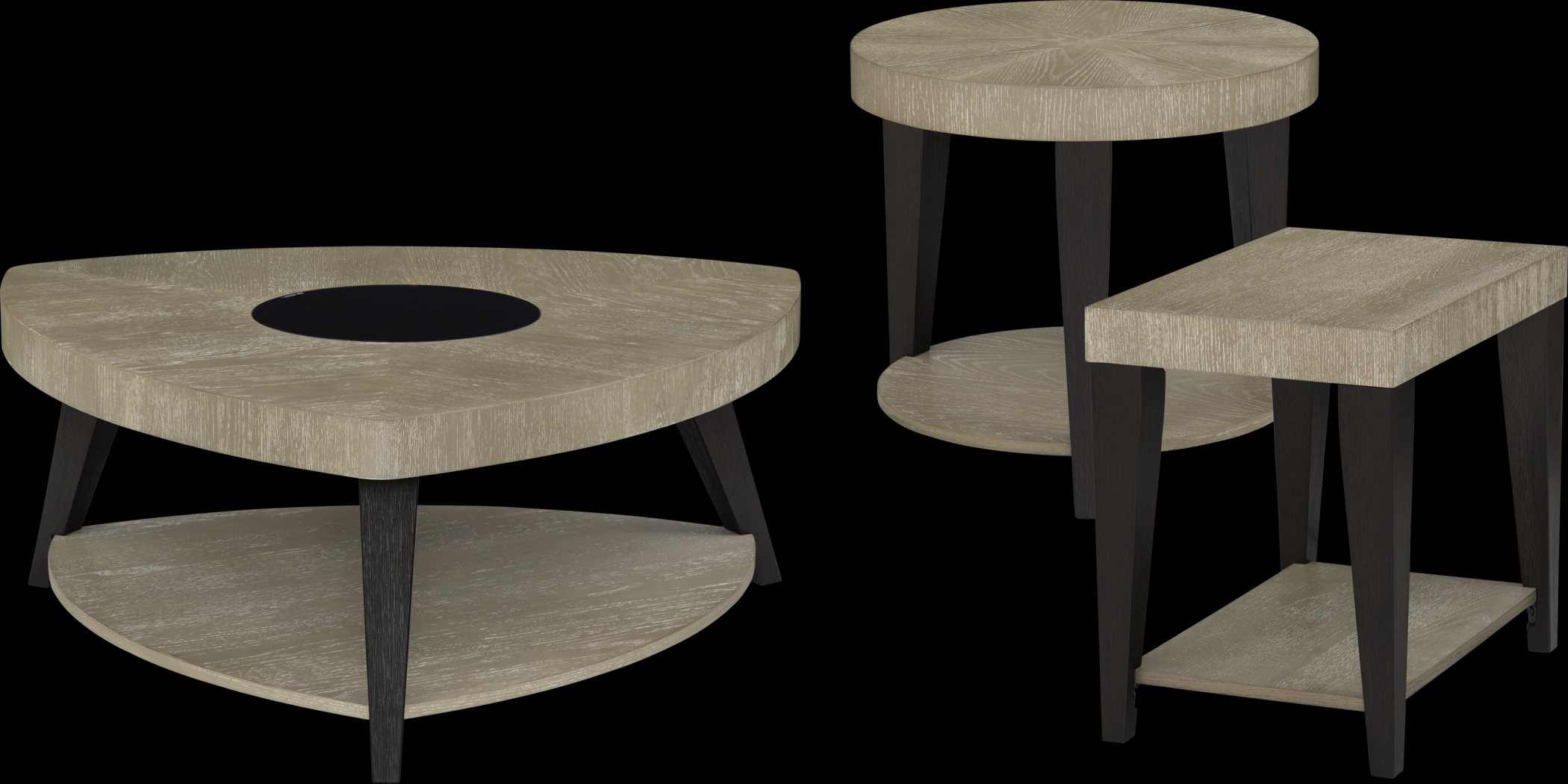 Rosalie Gray 3 Pc Table Set - Thumbnail - Image 1