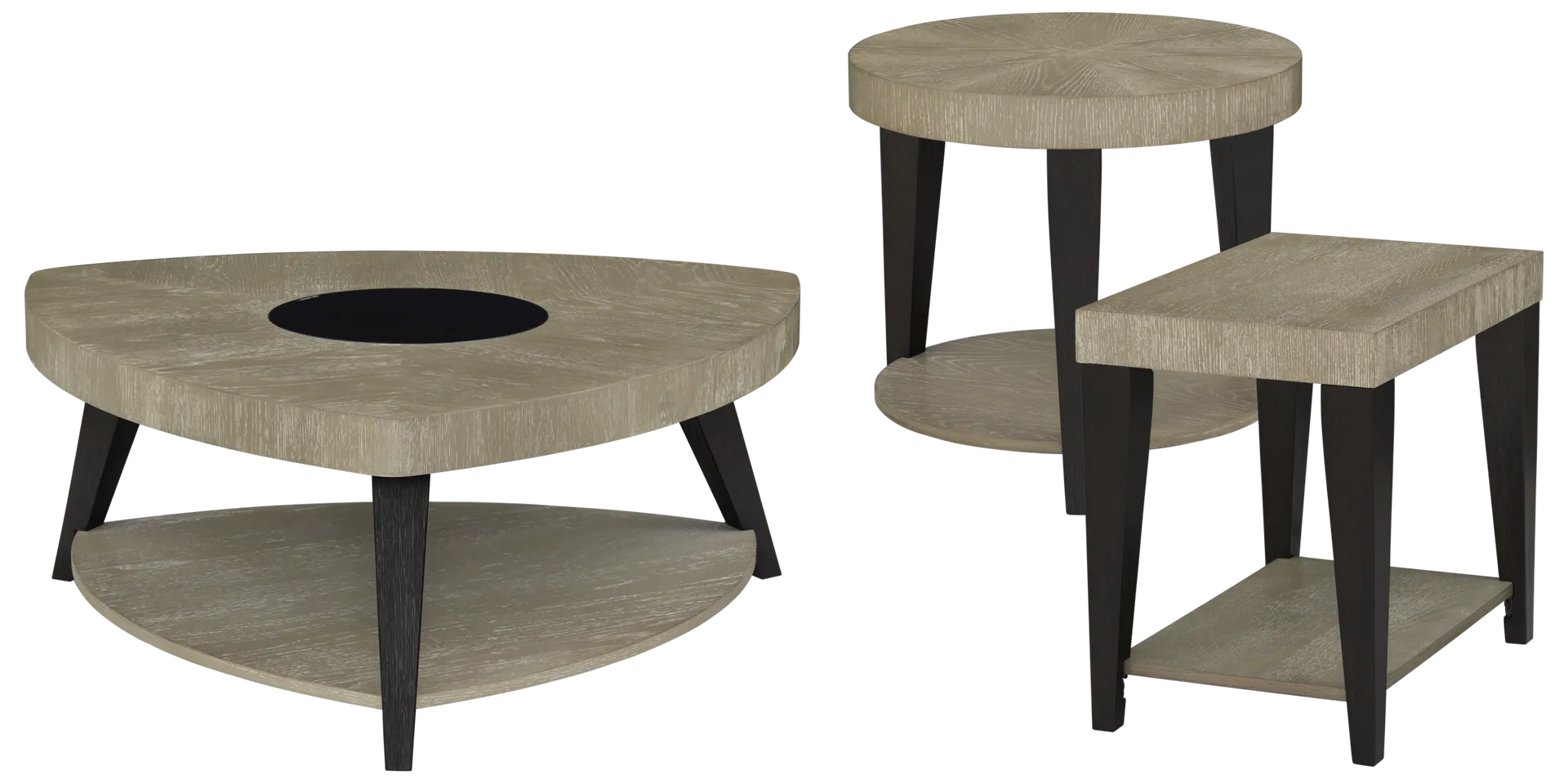 gray 3 pc table set