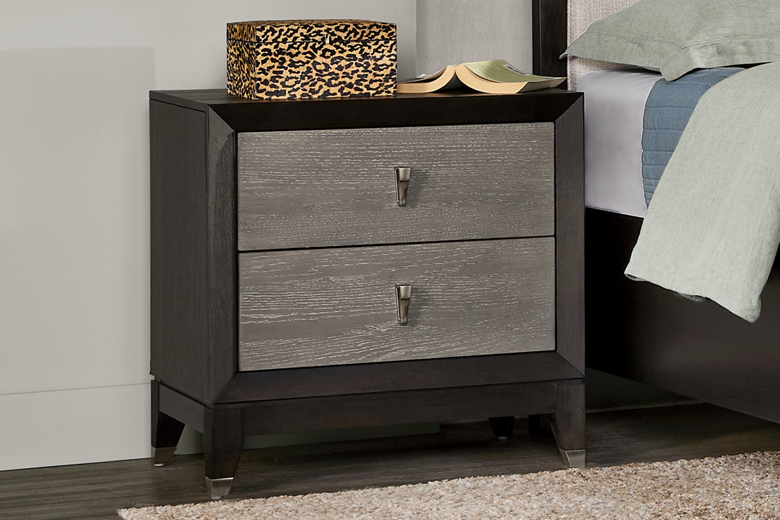 Rosalie Gray and Black 7 Pc King Storage Bedroom - Thumbnail - Image 14