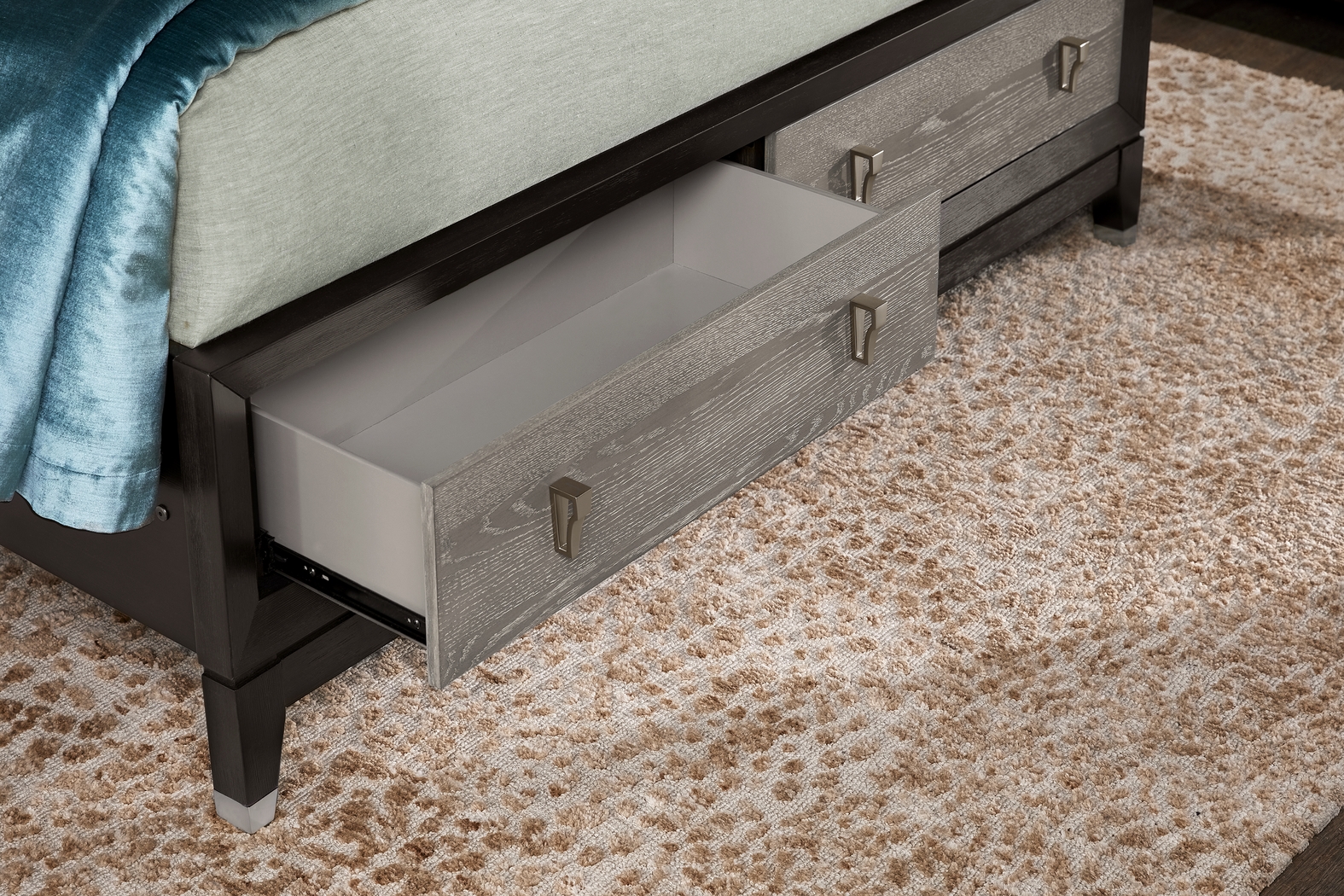 Rosalie Gray and Black 7 Pc King Storage Bedroom - Thumbnail - Image 6