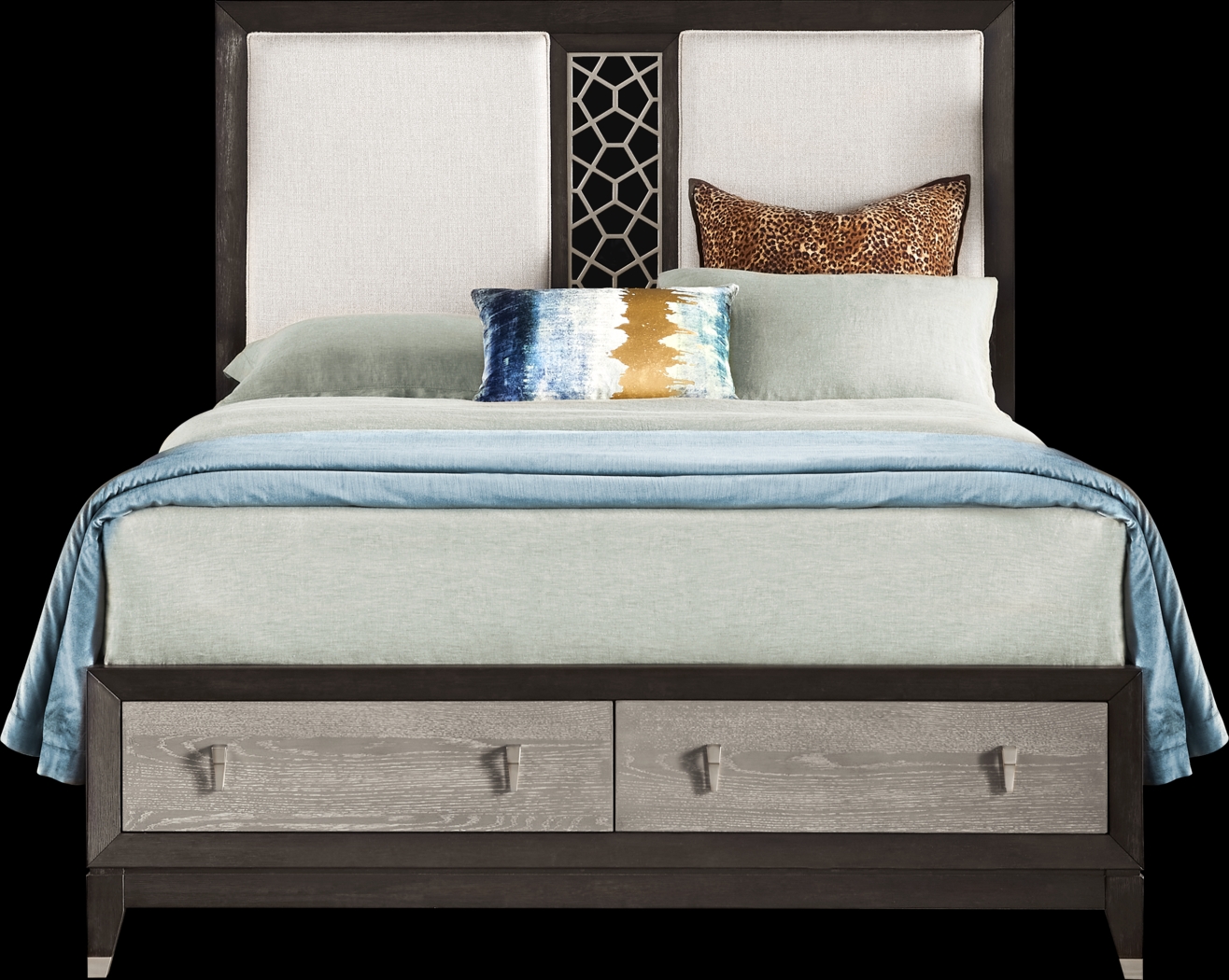 Rosalie Gray and Black 3 Pc Queen Storage Bed - Thumbnail - Image 3