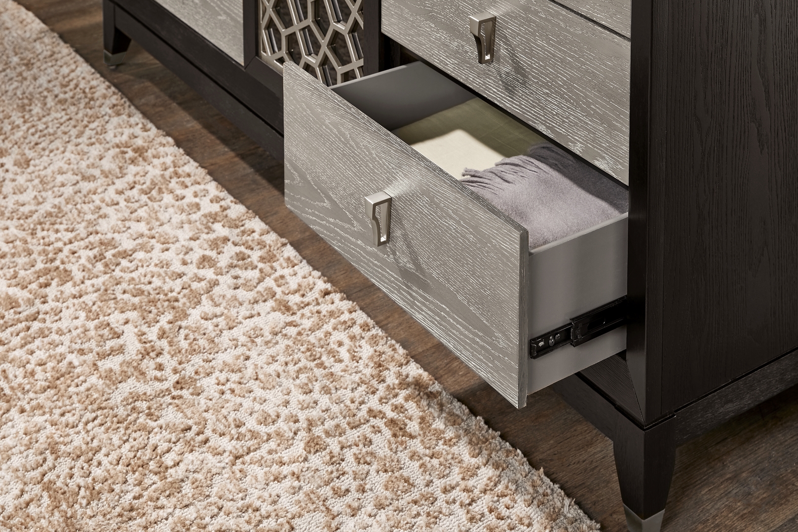 Rosalie Gray and Black 7 Pc King Storage Bedroom - Thumbnail - Image 10