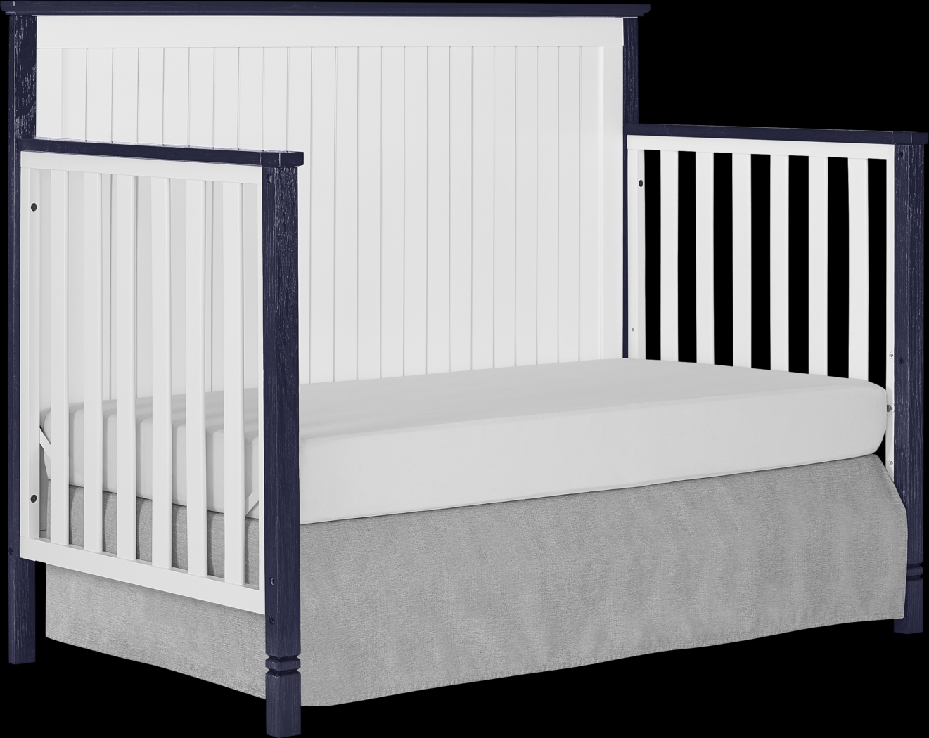 Rosamund White-Navy Convertible Crib - Thumbnail - Image 5