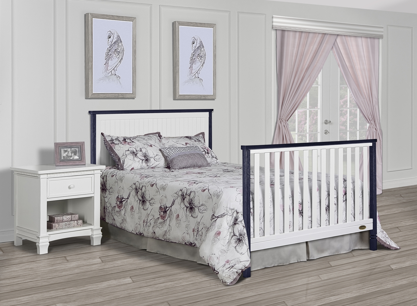 Rosamund White-Navy Convertible Crib - Thumbnail - Image 11
