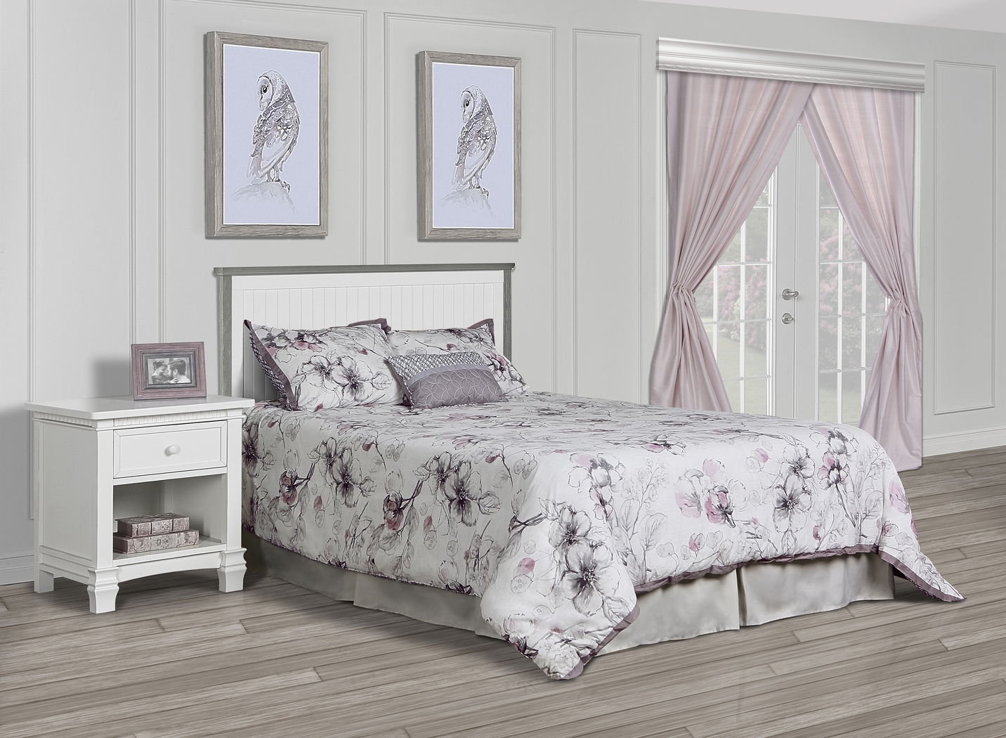 Rosamund White-Silver Convertible Crib - Thumbnail - Image 2