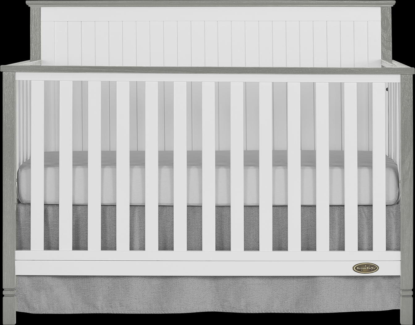 Rosamund White-Silver Convertible Crib - Thumbnail - Image 3